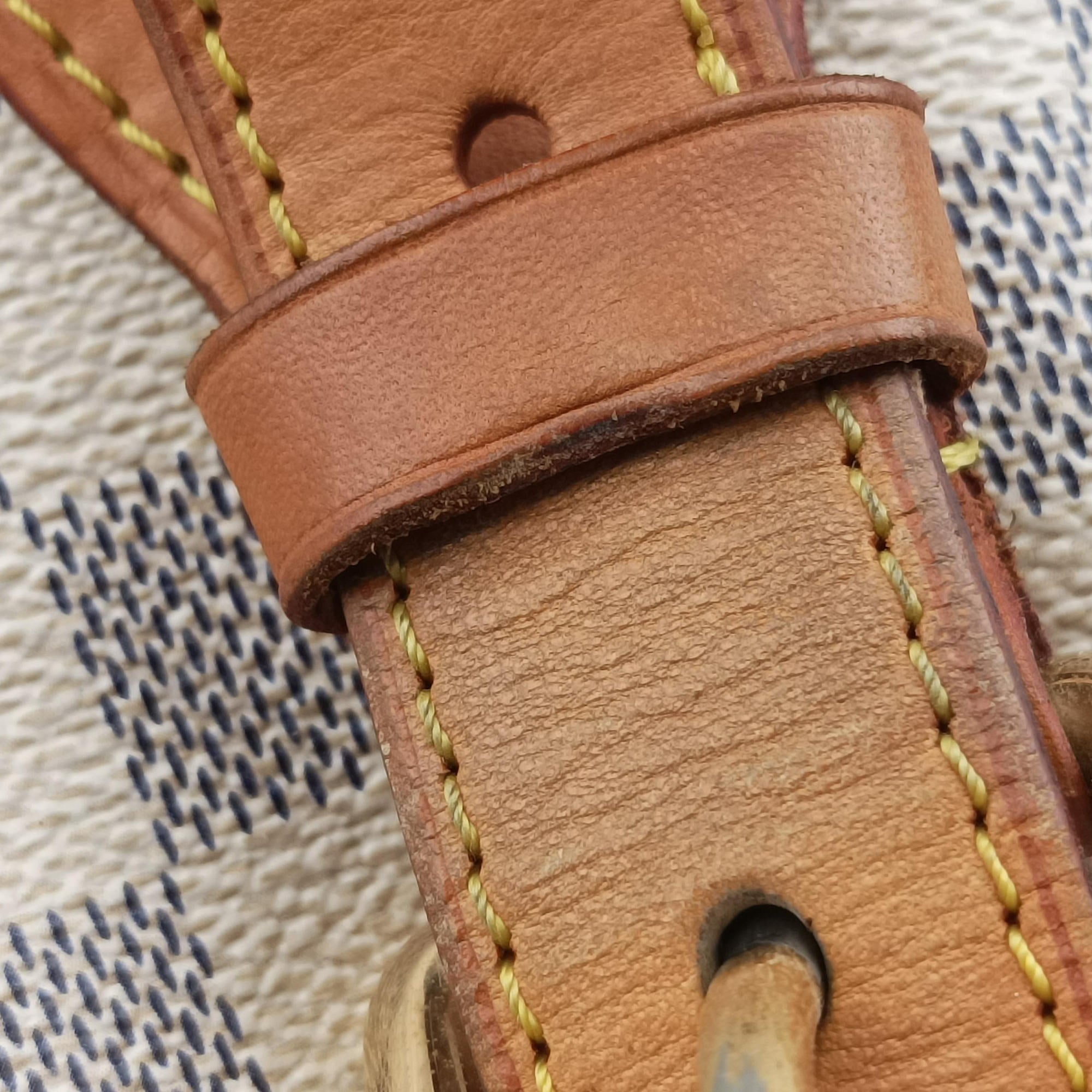 Secondhand Louis Vuitton HAMPSTEAD MM AZUR Damier Canvas N51206 shoulderbag | stylenewstar