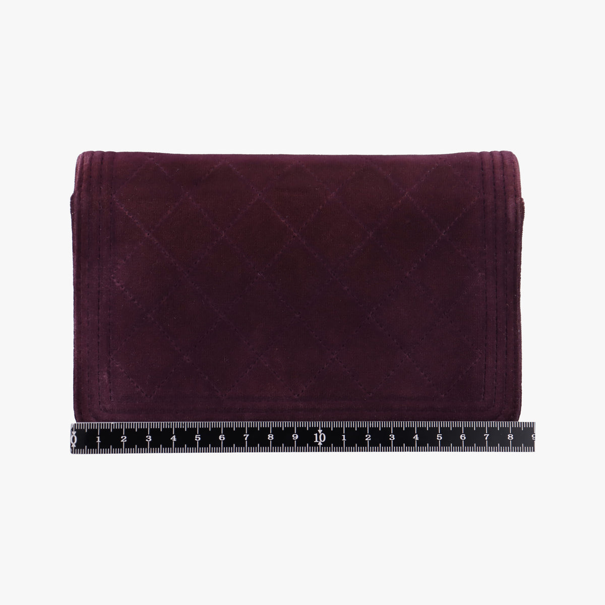 Secondhand Chanel BOY CHANEL Chain Wallet Purple velour A68911 shoulderbag | stylenewstar