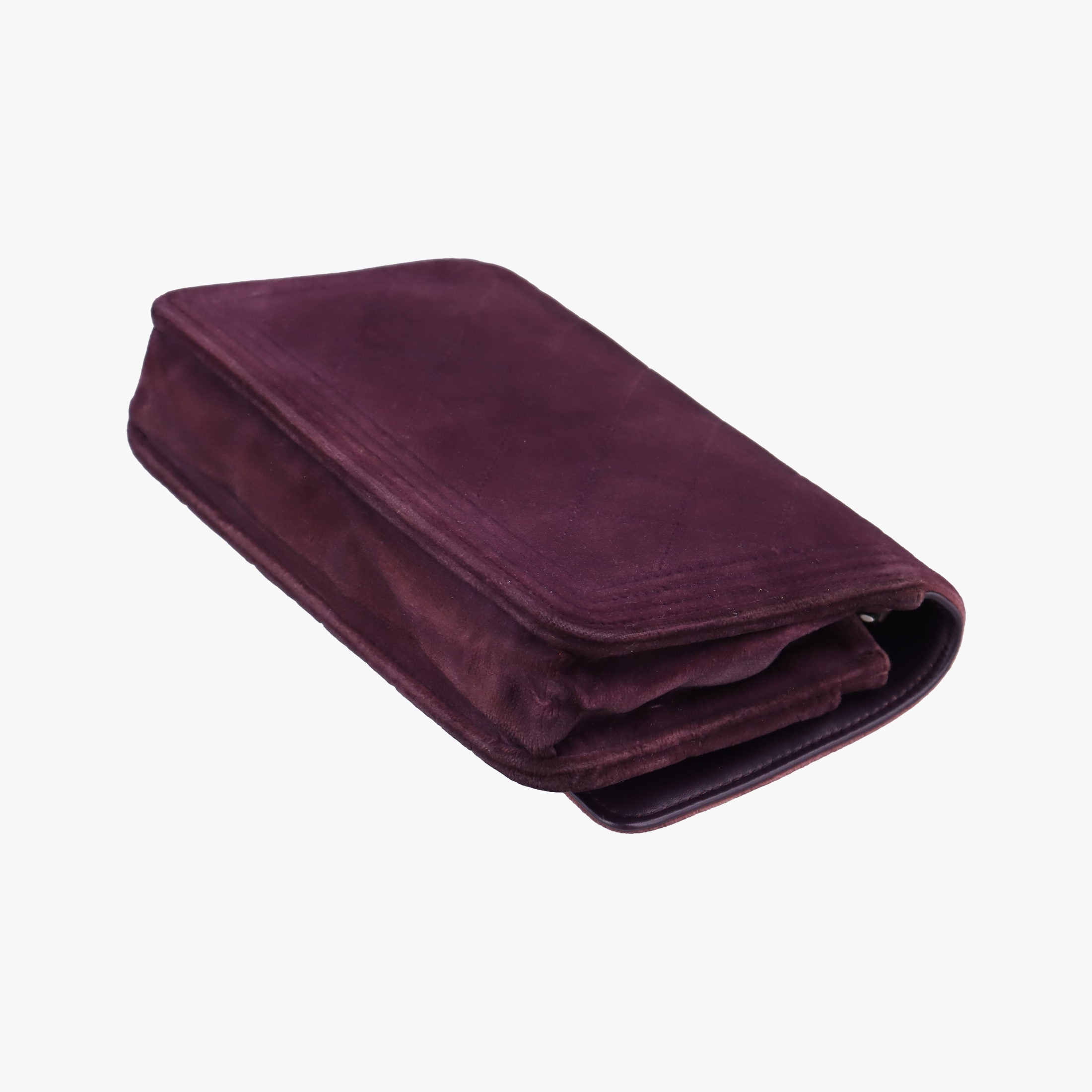 Secondhand Chanel BOY CHANEL Chain Wallet Purple velour A68911 shoulderbag | stylenewstar