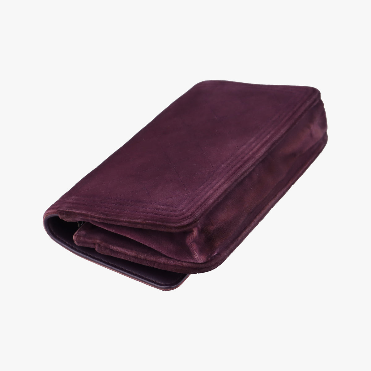 Secondhand Chanel BOY CHANEL Chain Wallet Purple velour A68911 shoulderbag | stylenewstar