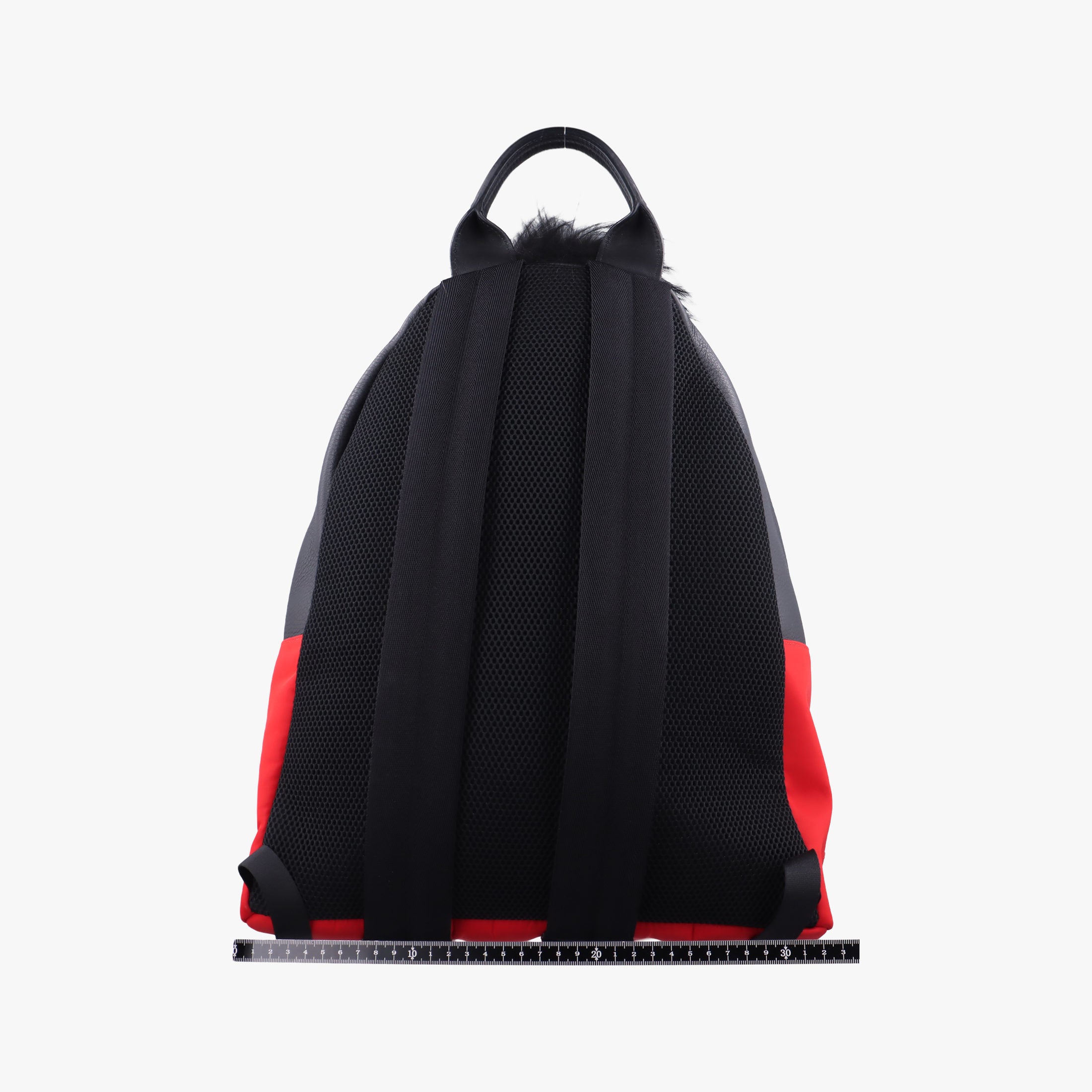 Pre-owned Fendi monster bag bugs Red x Black Nylon×leather 7VZ012 backpack/rucksack | stylenewstar