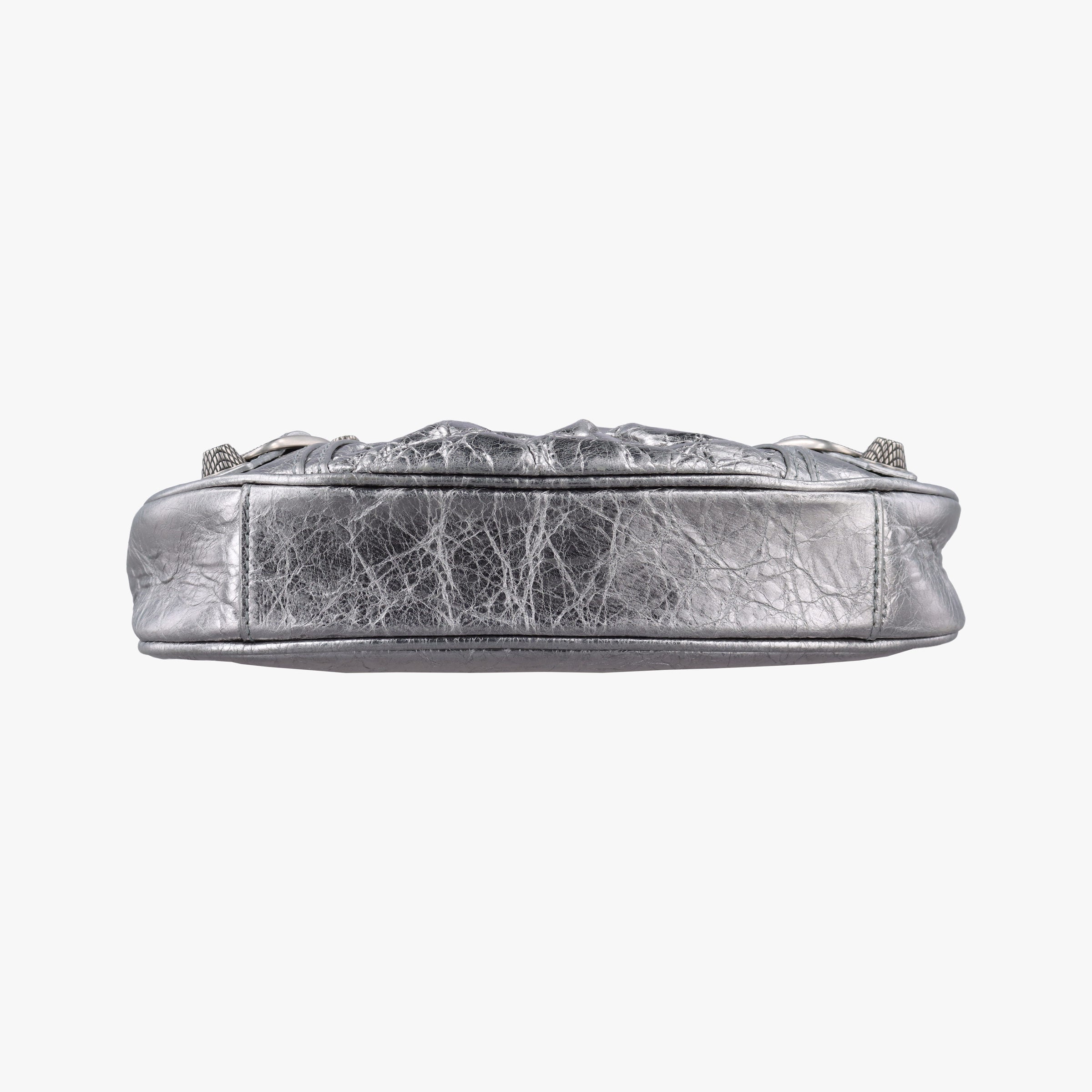Secondhand Balenciaga Le Cagole mini Silver lambskin  shoulderbag | stylenewstar