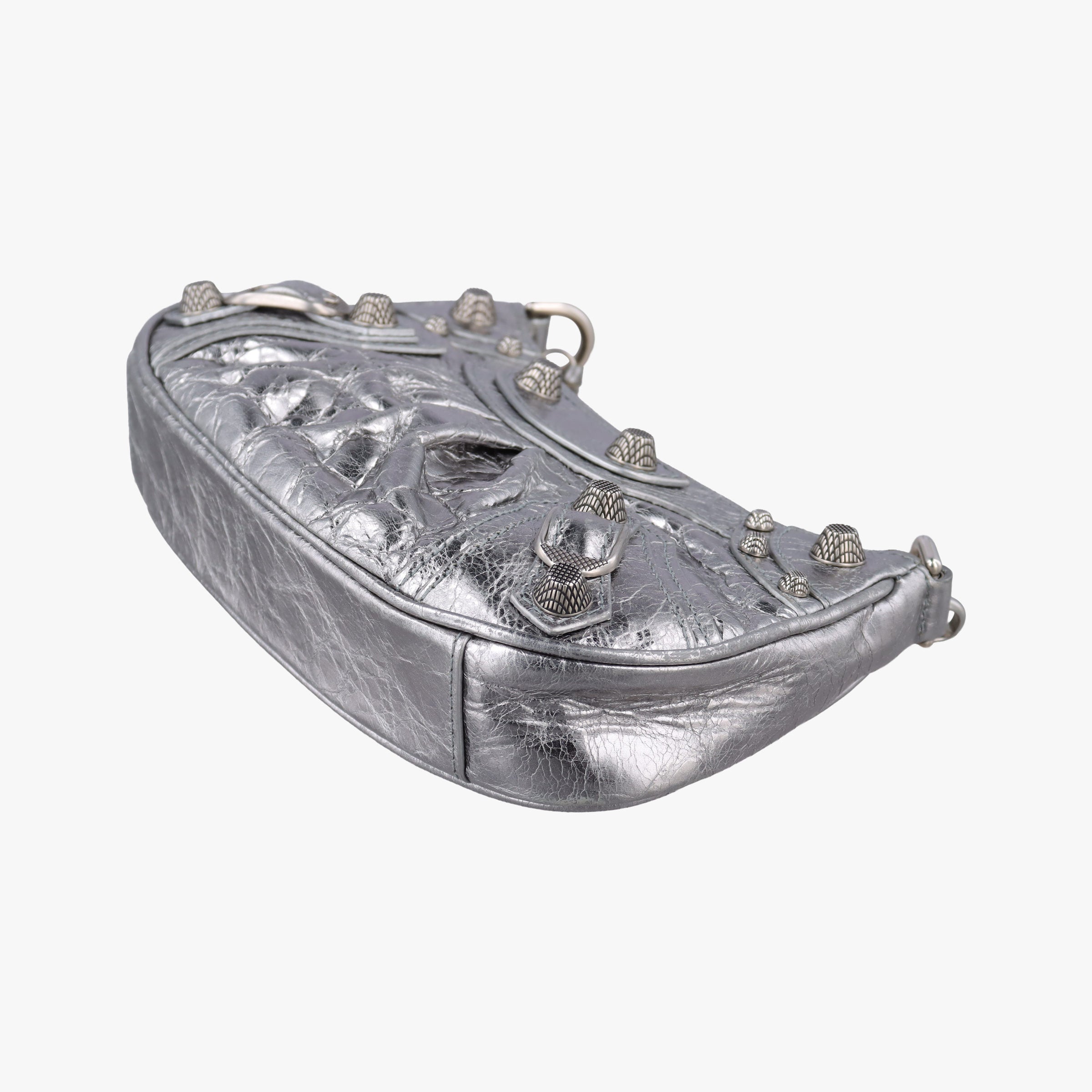 Secondhand Balenciaga Le Cagole mini Silver lambskin  shoulderbag | stylenewstar
