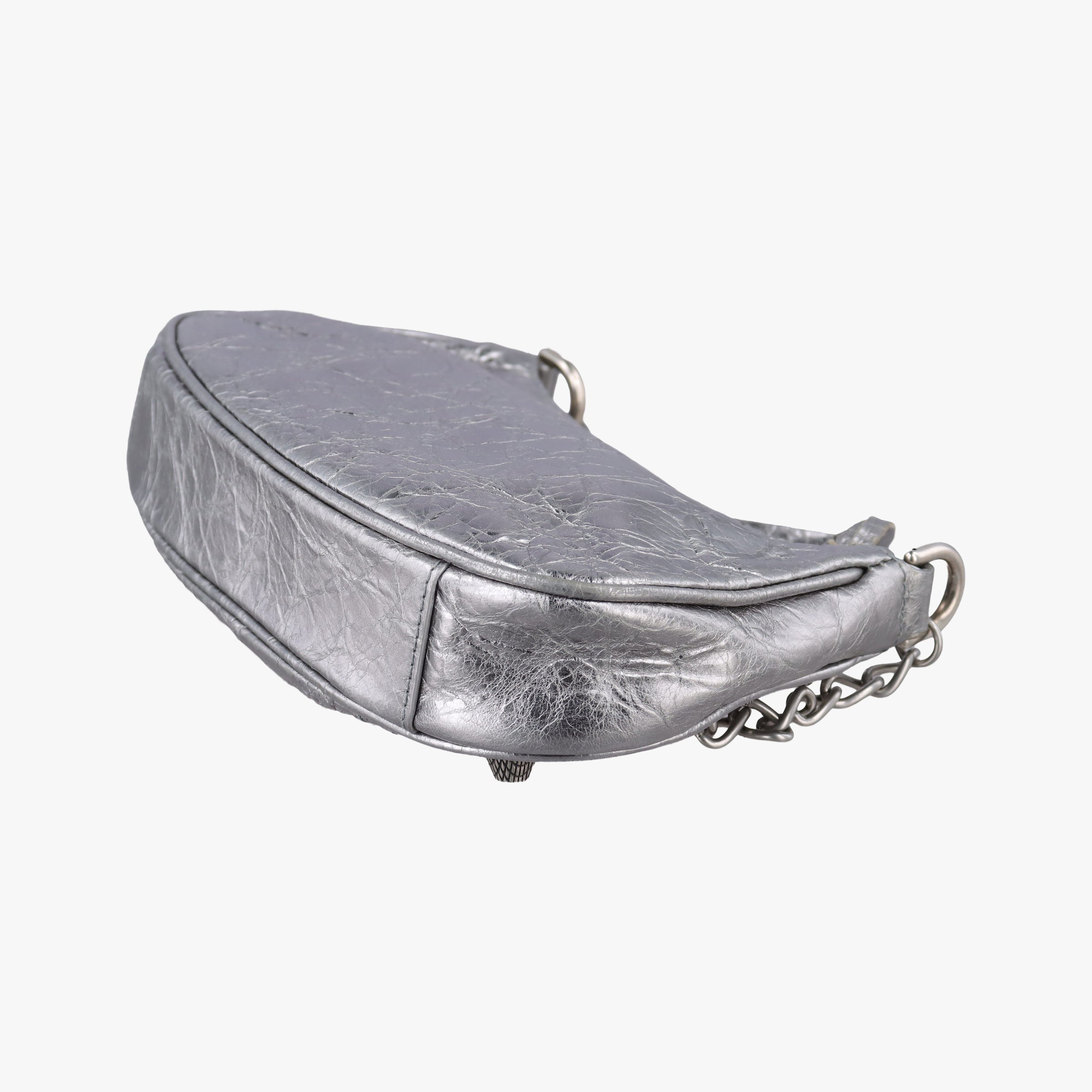 Secondhand Balenciaga Le Cagole mini Silver lambskin  shoulderbag | stylenewstar