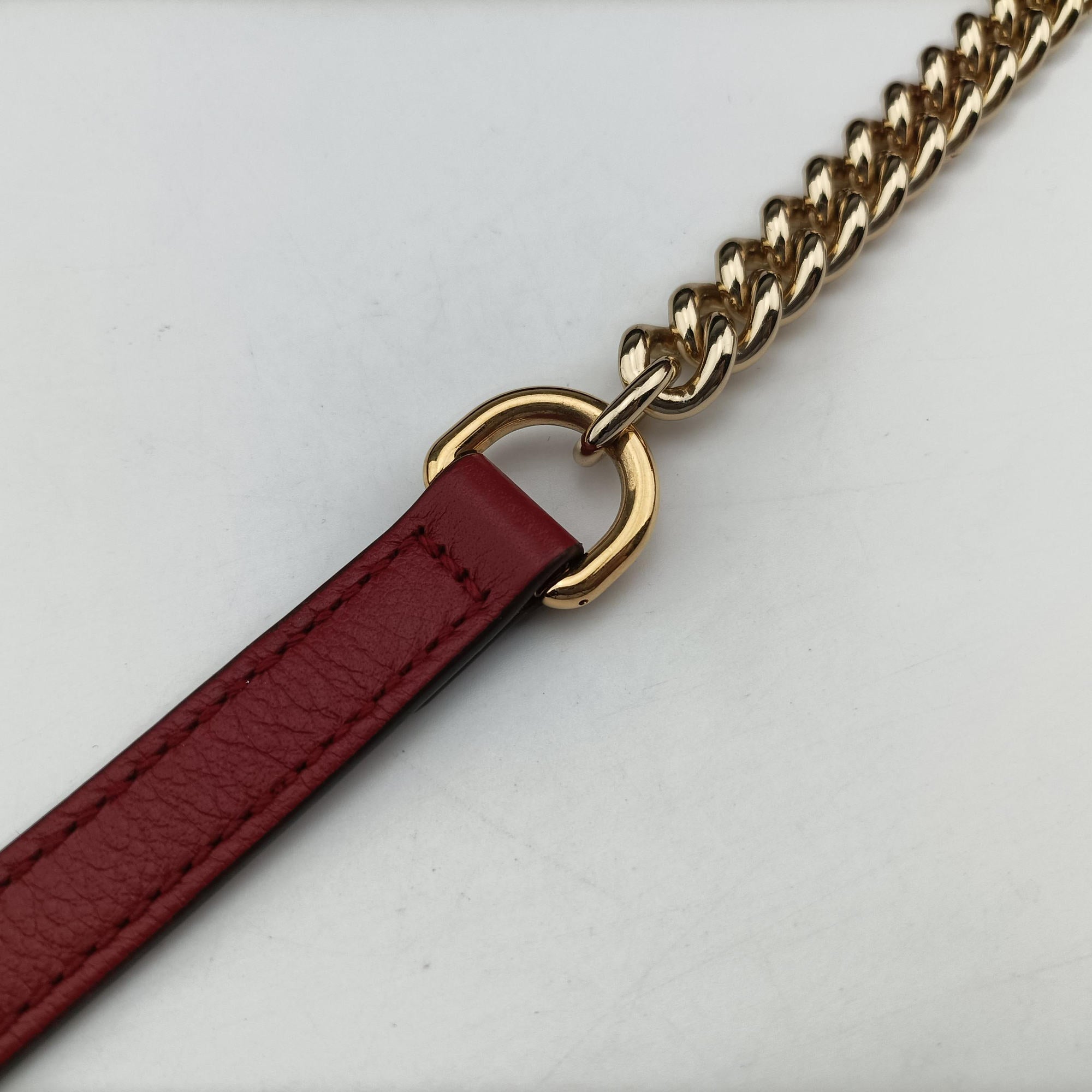 Pre-owned Gucci Rajah Navy×red Suede × leather 537219 shoulderbag | stylenewstar