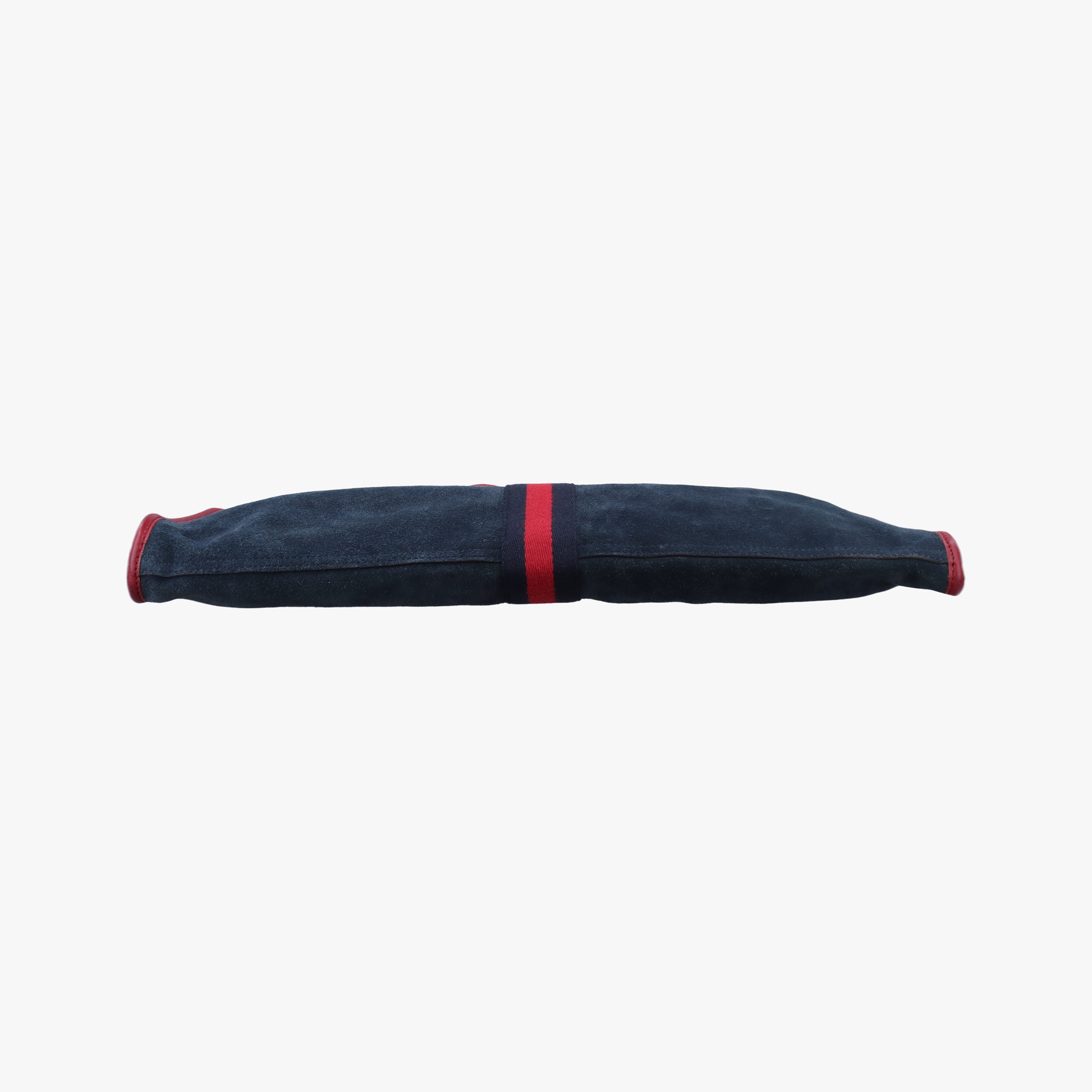 Pre-owned Gucci Rajah Navy×red Suede × leather 537219 shoulderbag | stylenewstar