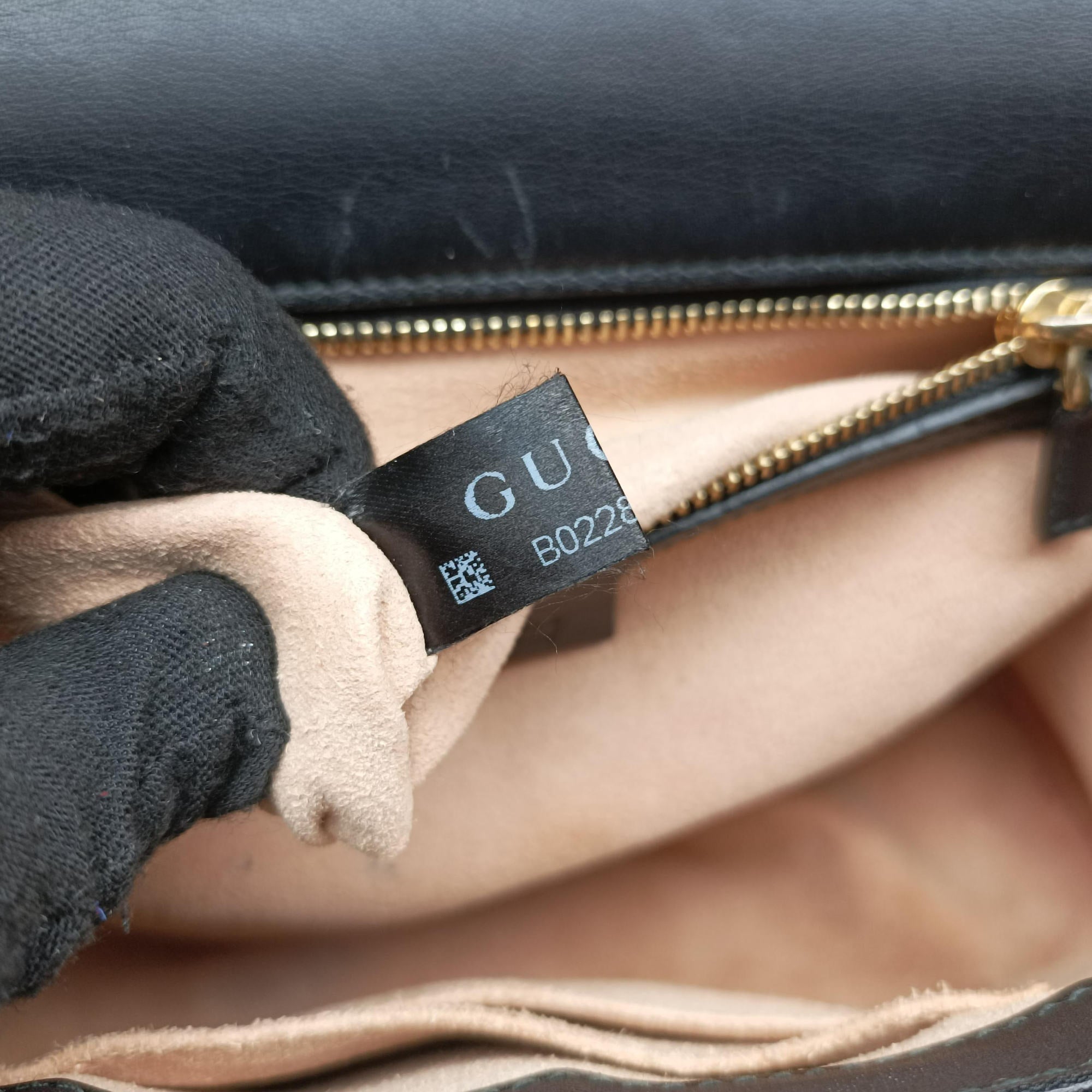 Pre-owned Gucci Padlock Beige x Black PVC coated canvas x Leather 409486 shoulderbag | stylenewstar