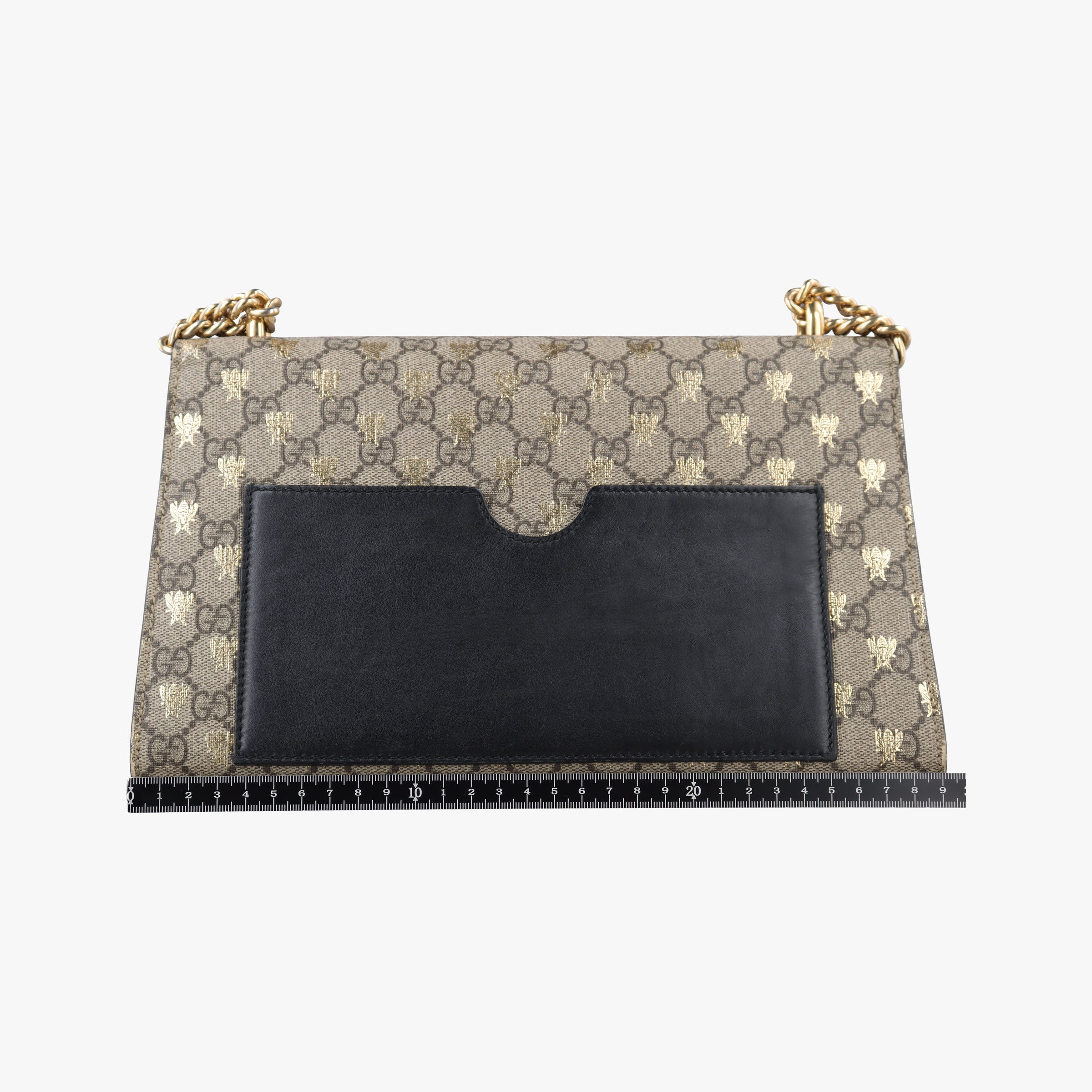 Pre-owned Gucci Padlock Beige x Black PVC coated canvas x Leather 409486 shoulderbag | stylenewstar