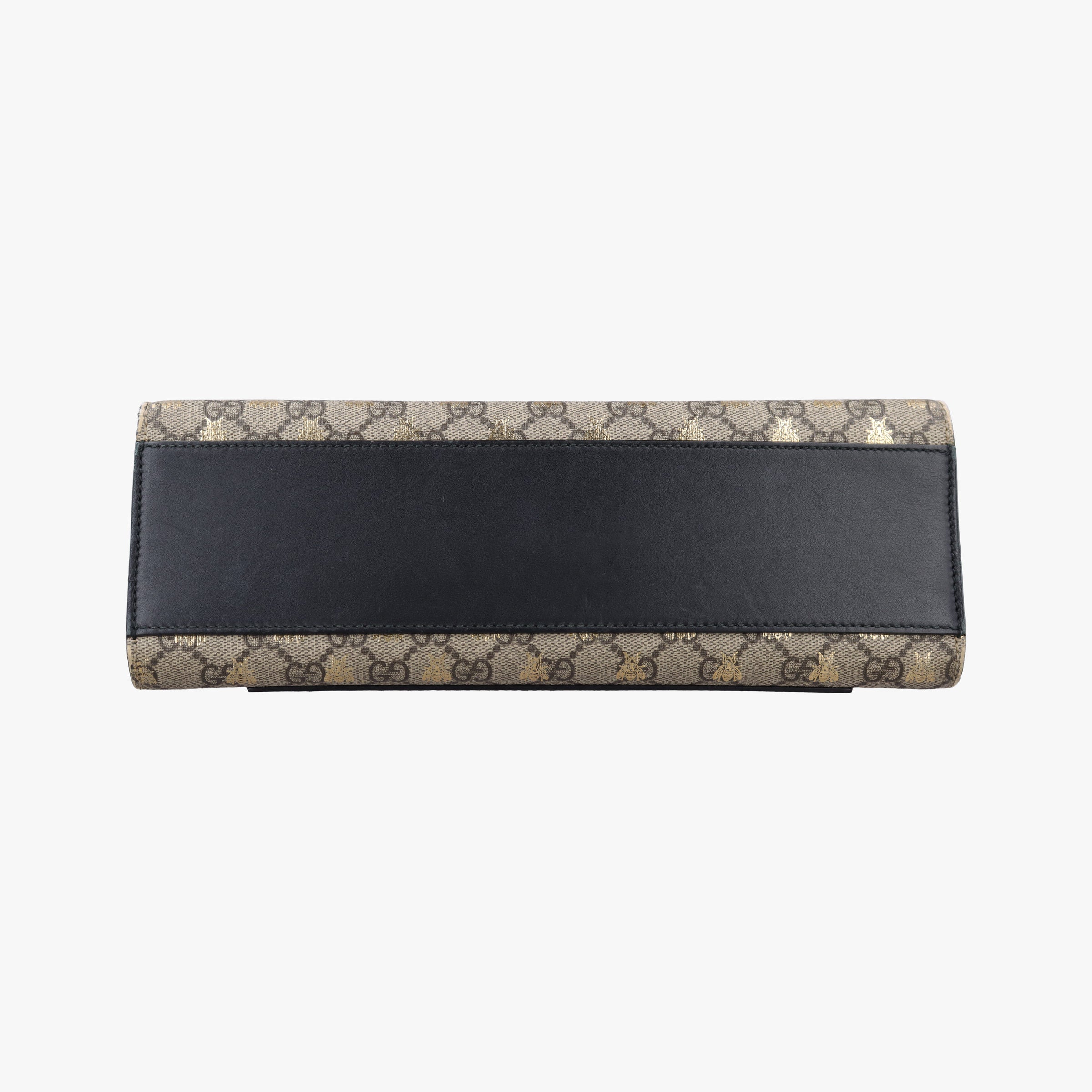Pre-owned Gucci Padlock Beige x Black PVC coated canvas x Leather 409486 shoulderbag | stylenewstar