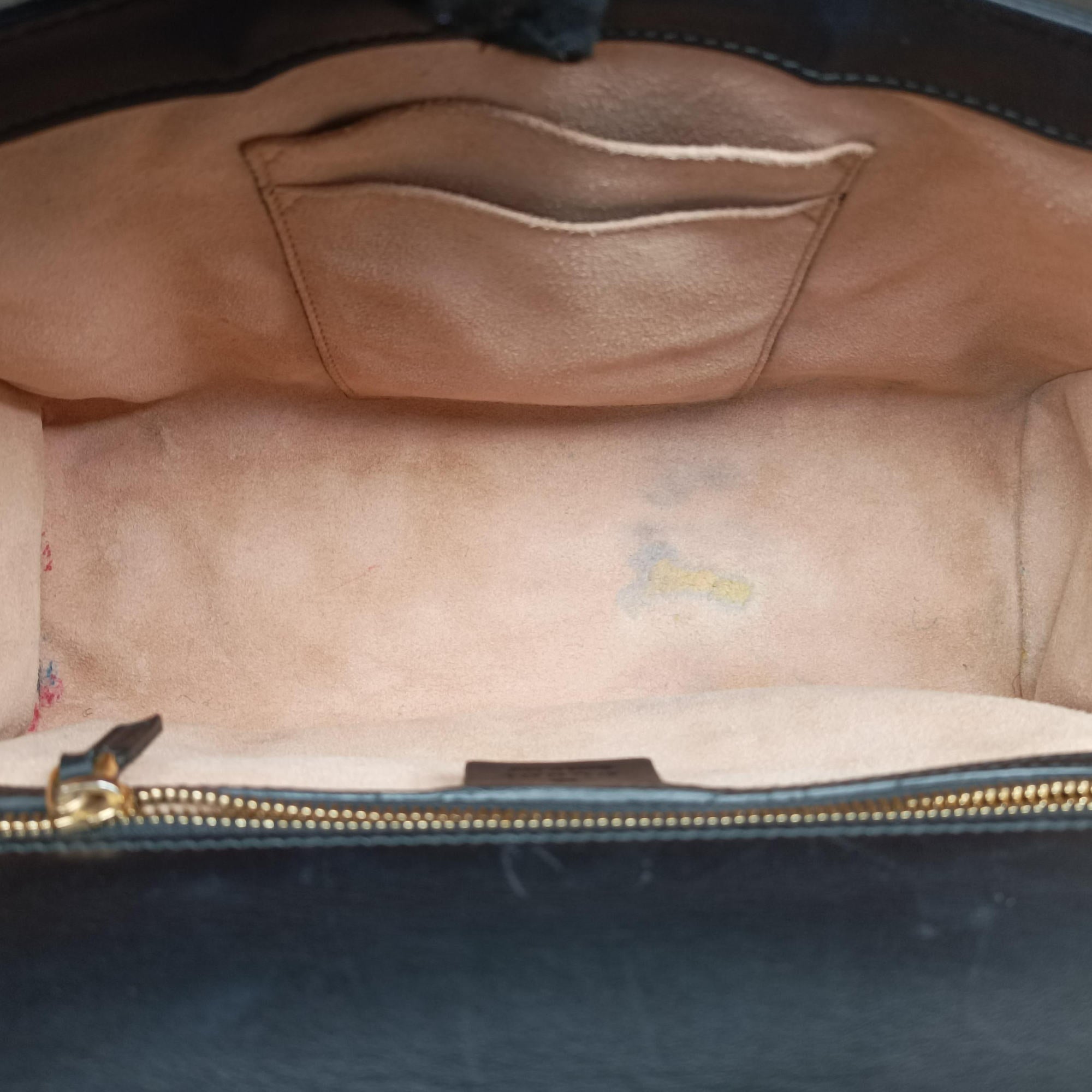 Pre-owned Gucci Padlock Beige x Black PVC coated canvas x Leather 409486 shoulderbag | stylenewstar