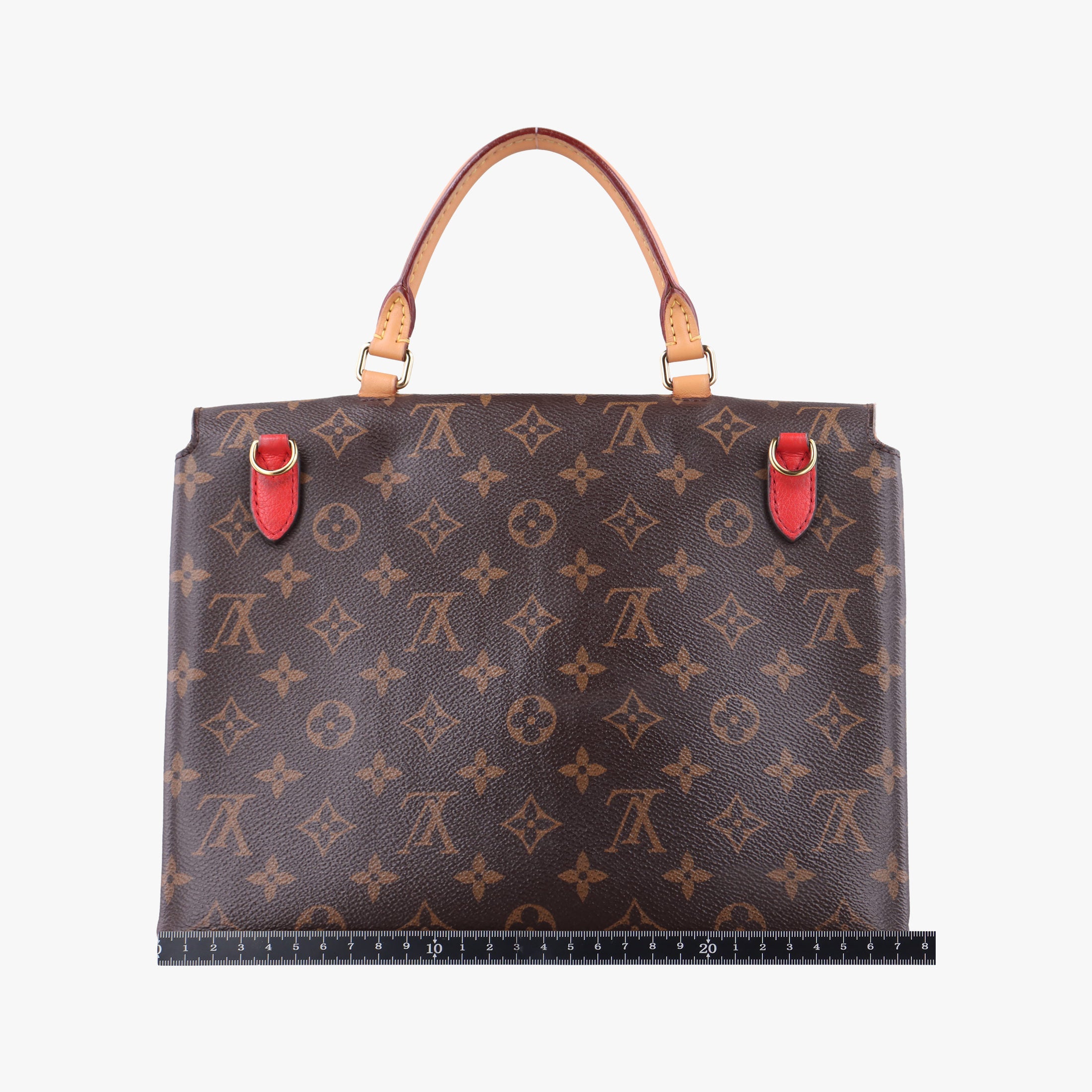 Pre-owned Louis Vuitton MARIGNAN Brown × Coquelicot Monogram Canvas×calf leather M44286 shoulderbag | stylenewstar