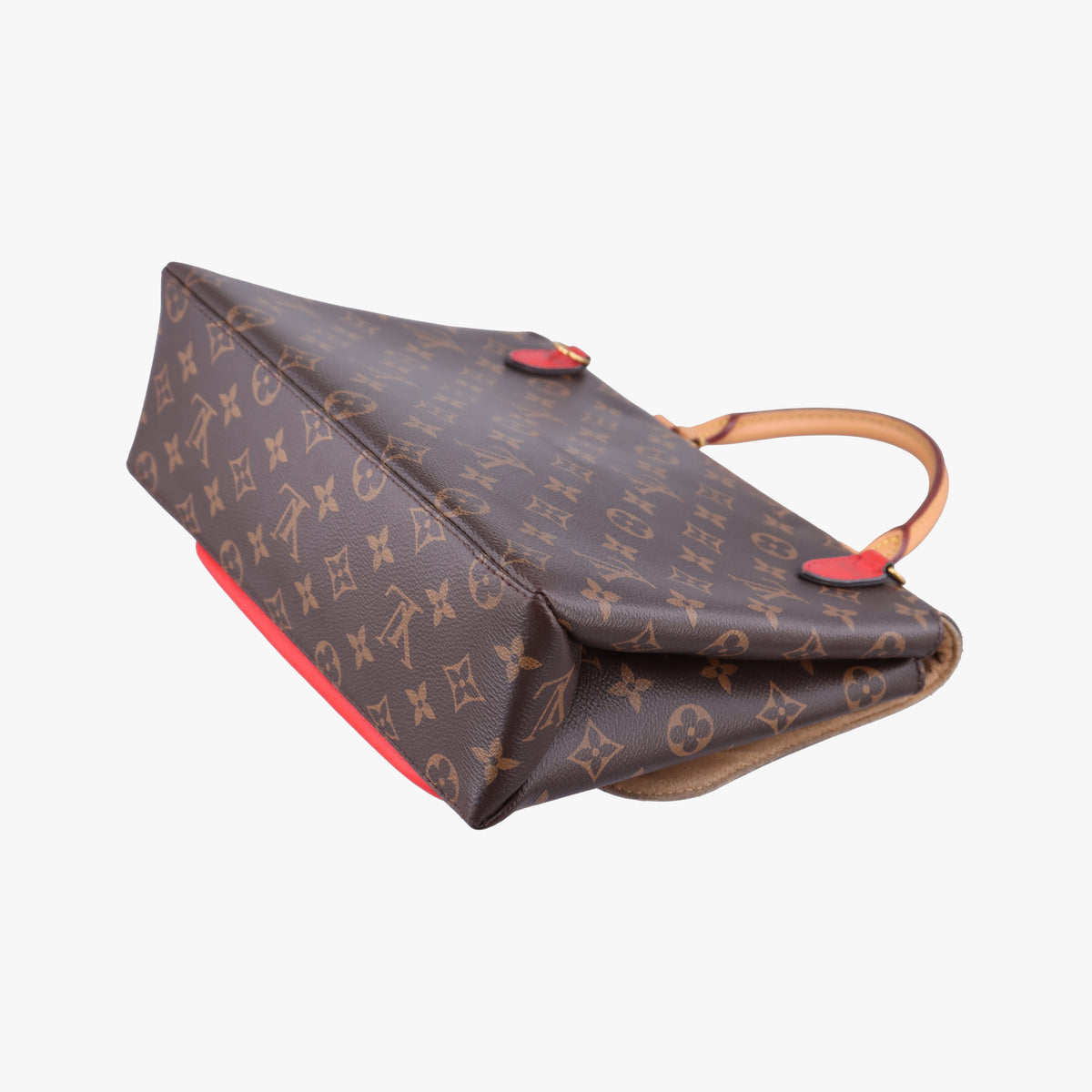 Pre-owned Louis Vuitton MARIGNAN Brown × Coquelicot Monogram Canvas×calf leather M44286 shoulderbag | stylenewstar