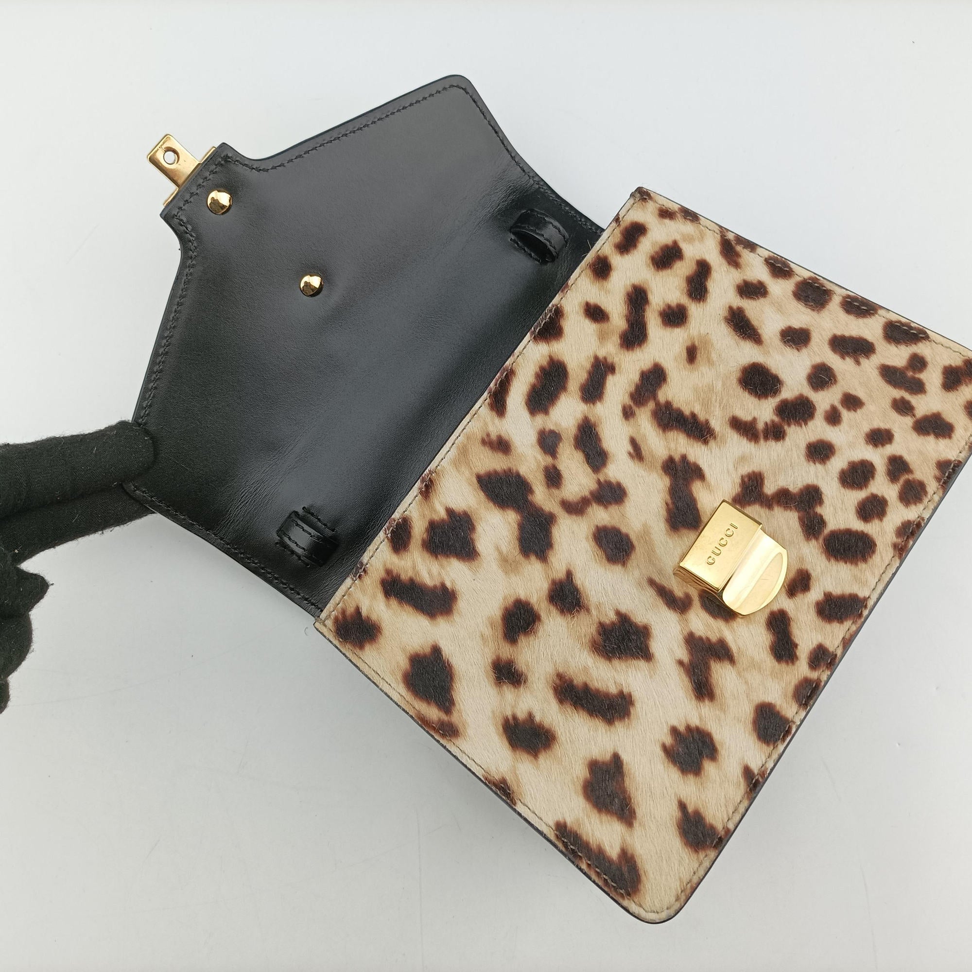 Pre-owned Gucci Sylvie Multicolour ponyhair×leather 470270 shoulderbag | stylenewstar