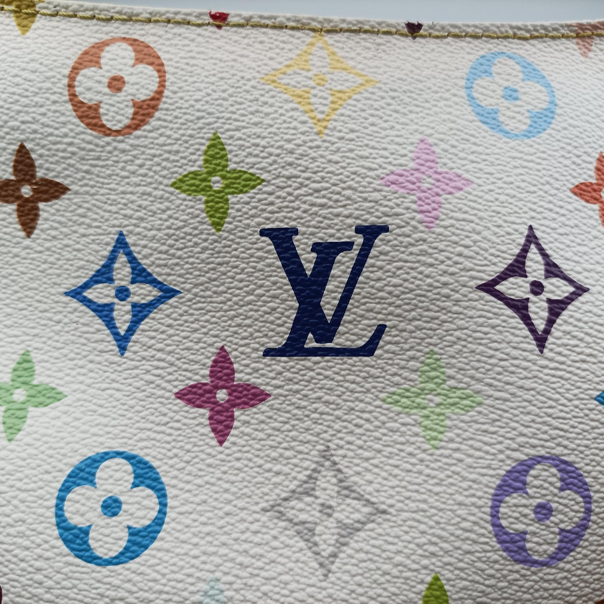 Pre-owned Louis Vuitton LODGE PM white Monogram Multicolor M40053 shoulderbag | stylenewstar