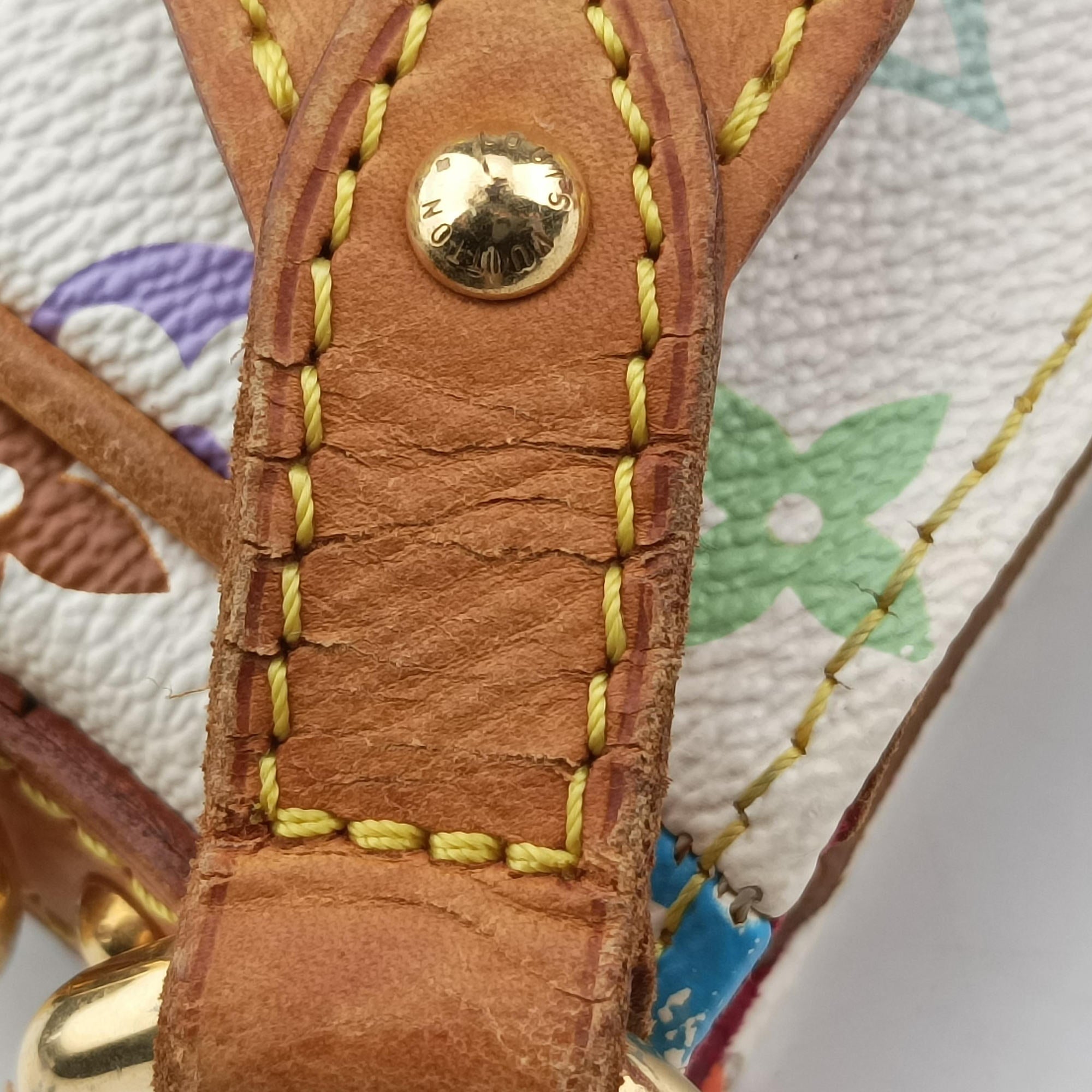 Pre-owned Louis Vuitton LODGE PM white Monogram Multicolor M40053 shoulderbag | stylenewstar