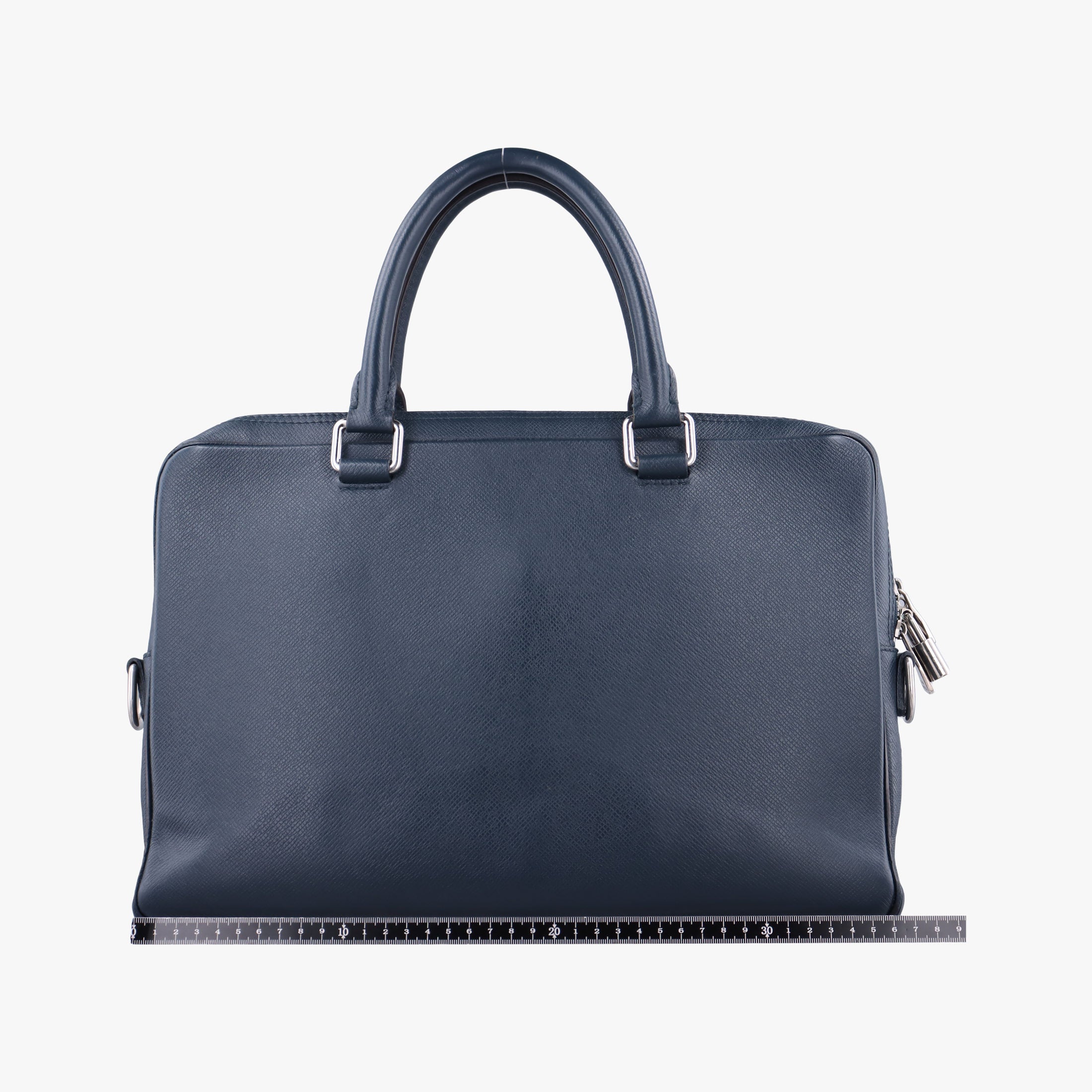 Pre-owned Louis Vuitton Porto Document Business MM Ocean Blue Taiga M32705 handbag | stylenewstar