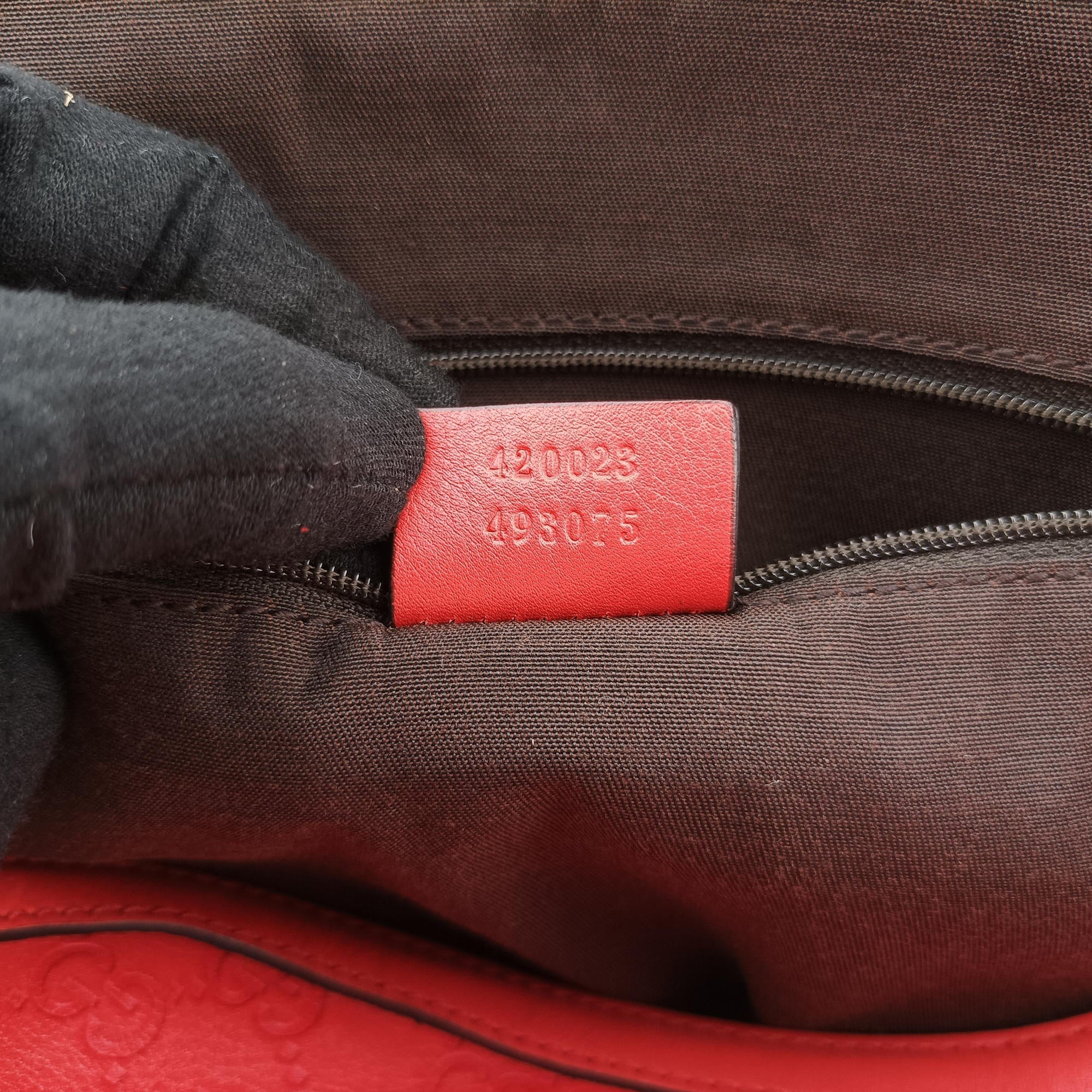 Secondhand Gucci Microguccissima dome Red Leather 420023 shoulderbag | stylenewstar