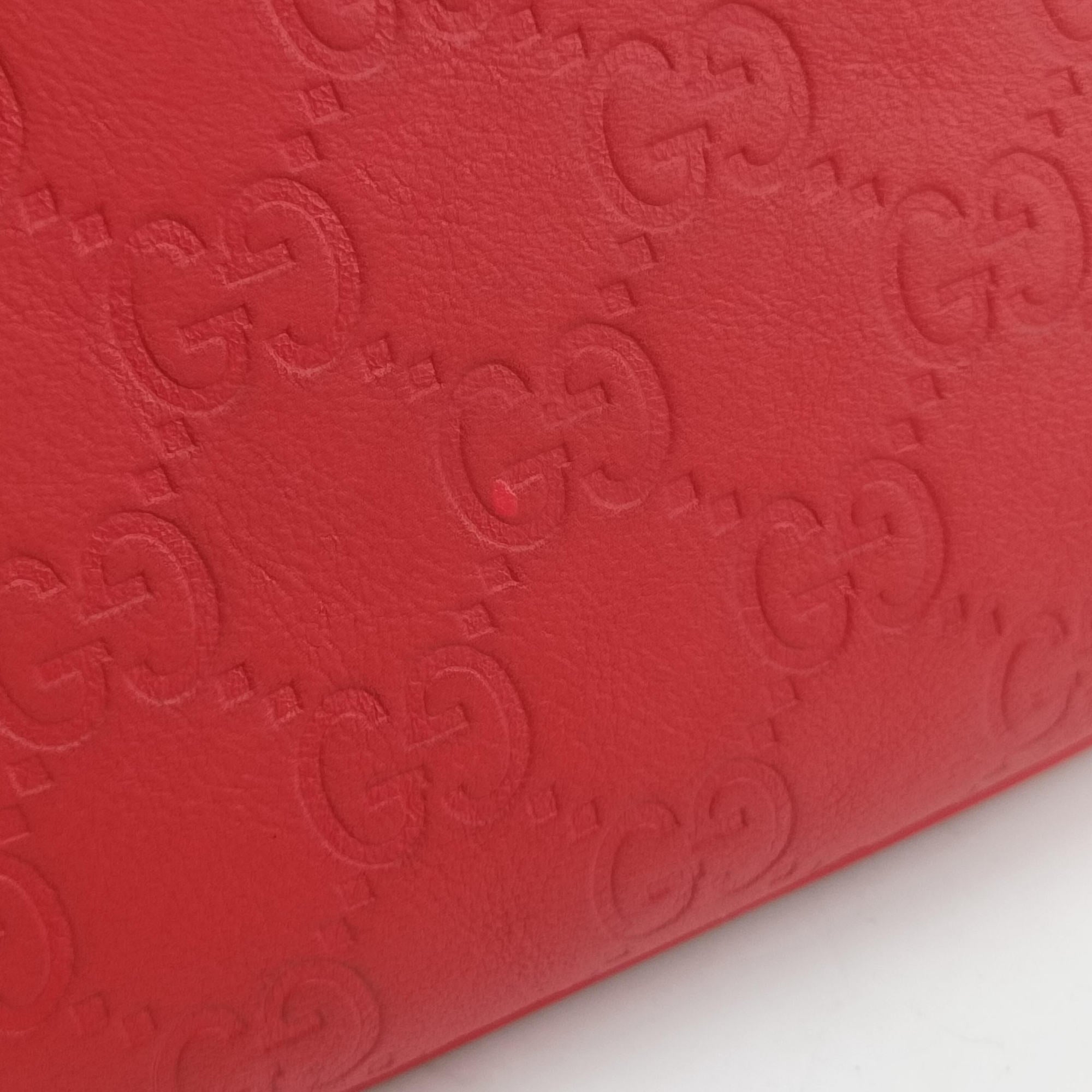 Secondhand Gucci Microguccissima dome Red Leather 420023 shoulderbag | stylenewstar
