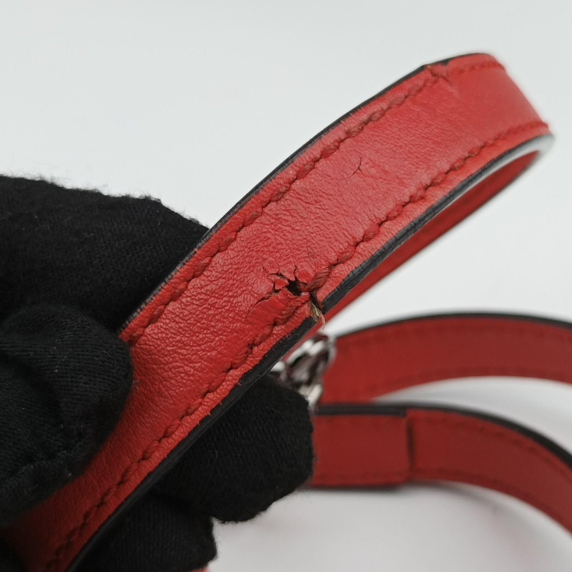 Secondhand Gucci Microguccissima dome Red Leather 420023 shoulderbag | stylenewstar