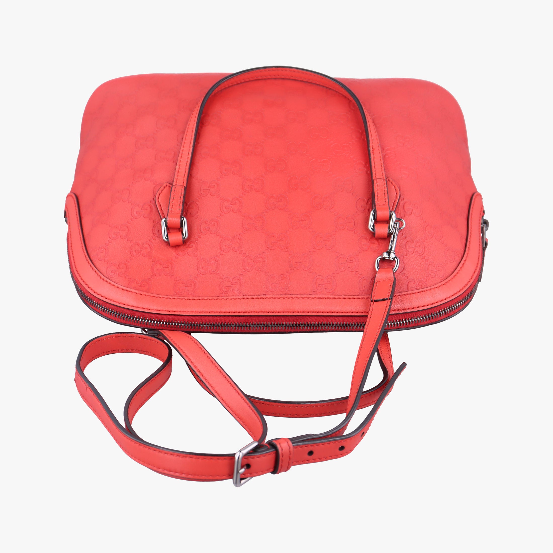 Secondhand Gucci Microguccissima dome Red Leather 420023 shoulderbag | stylenewstar