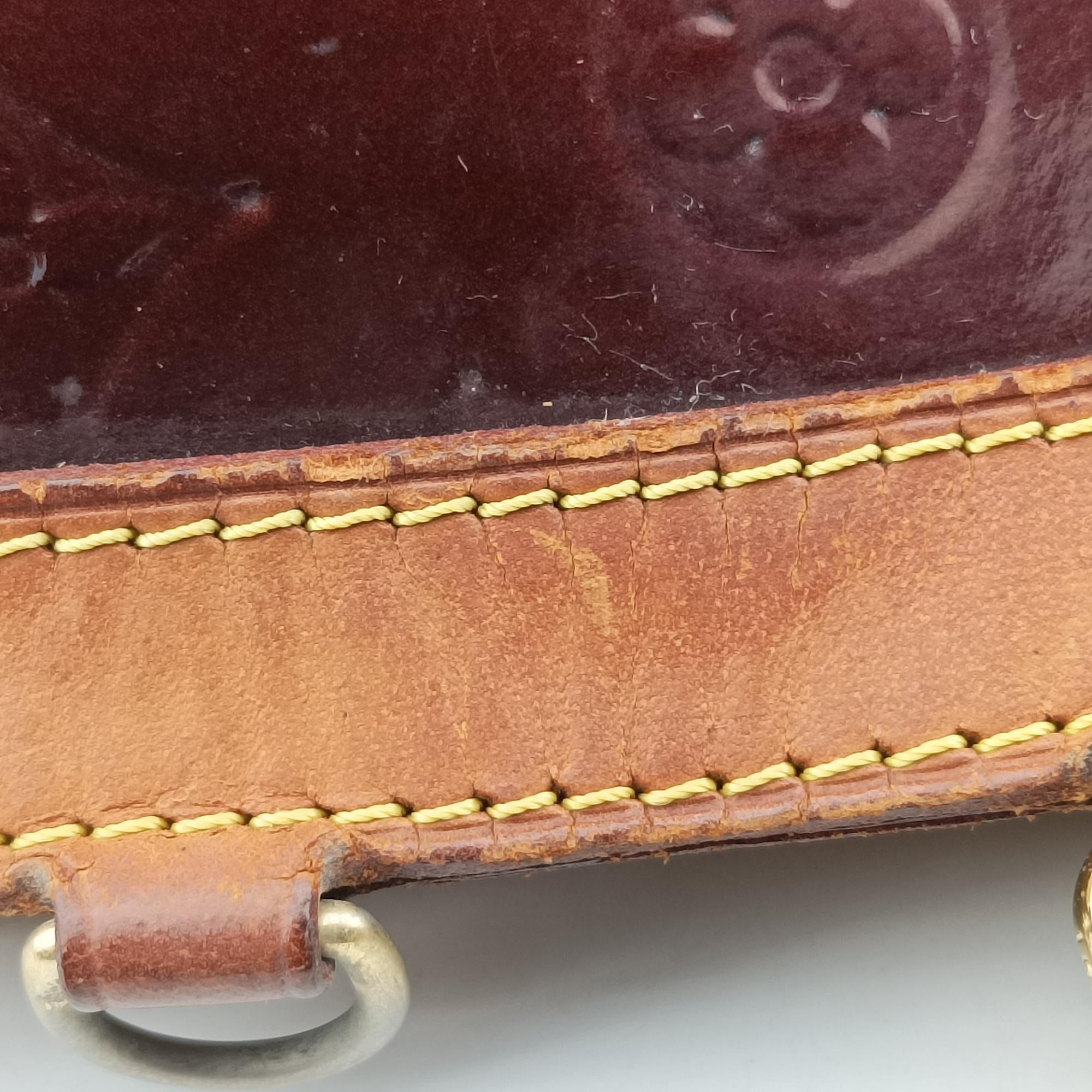 Pre-owned Louis Vuitton Brea MM AMARANTE Vernis M91619 handbag | stylenewstar