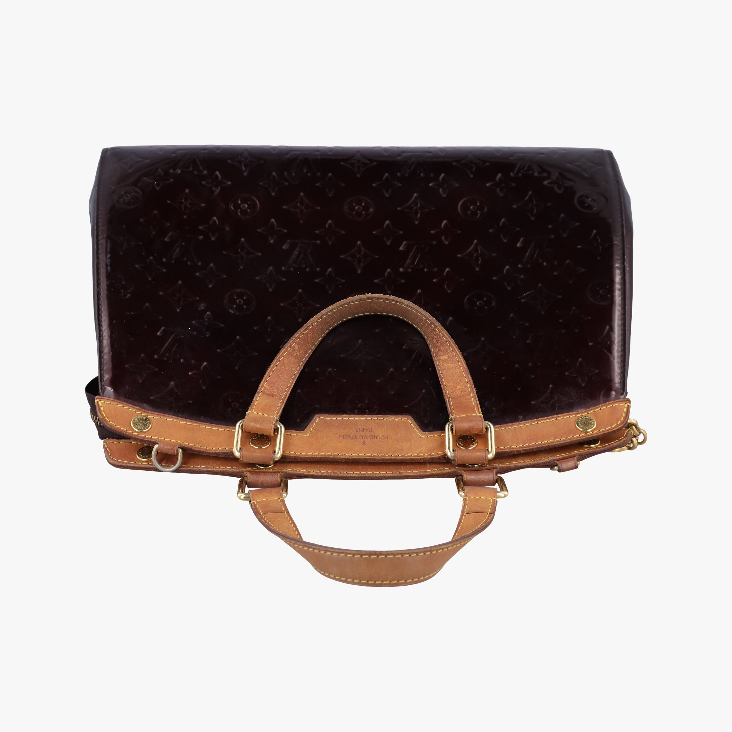 Pre-owned Louis Vuitton Brea MM AMARANTE Vernis M91619 handbag | stylenewstar