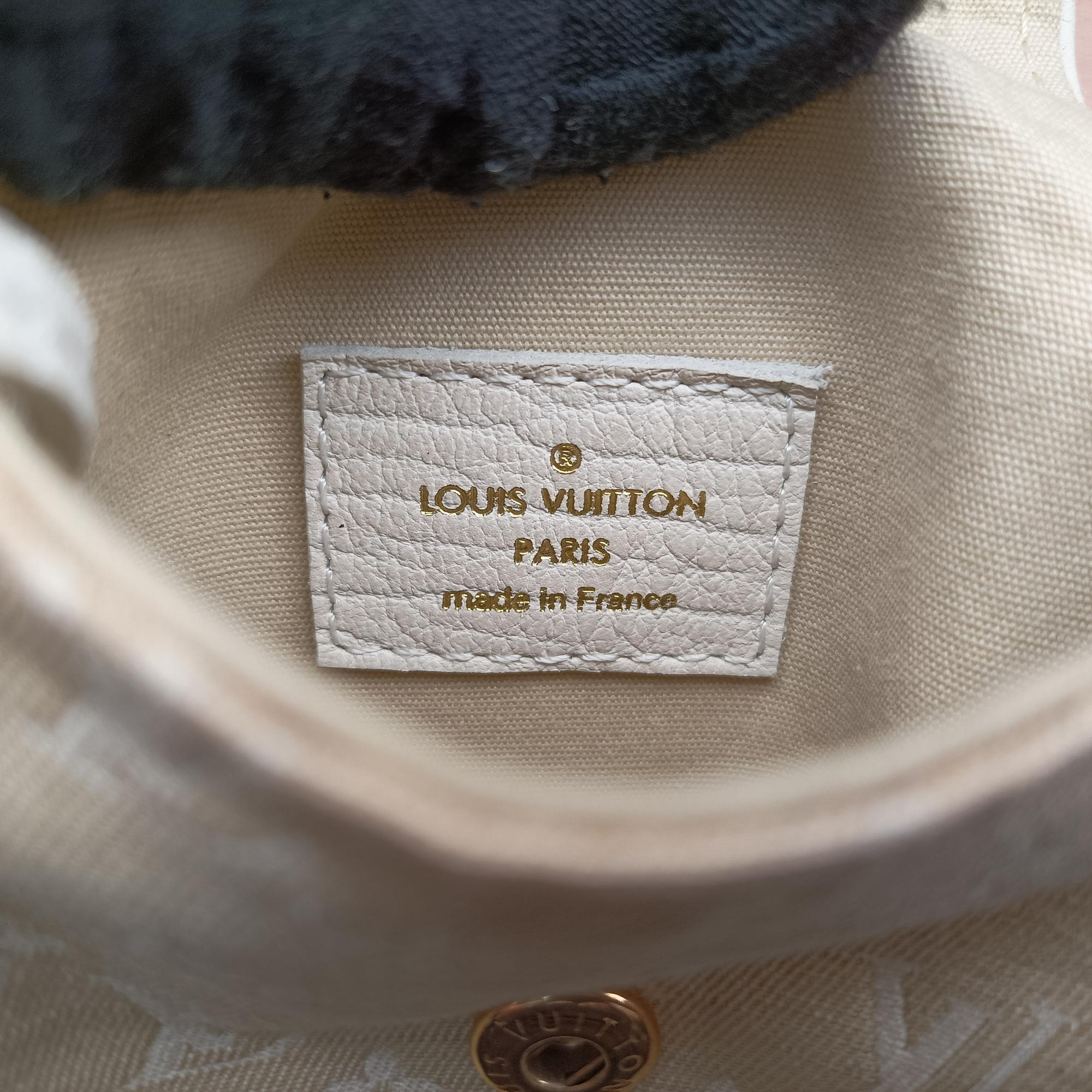 Pre-owned Louis Vuitton Cancun Pochette Dune x Ivory Monogram Mini Lin Cotton M95312 shoulderbag | stylenewstar