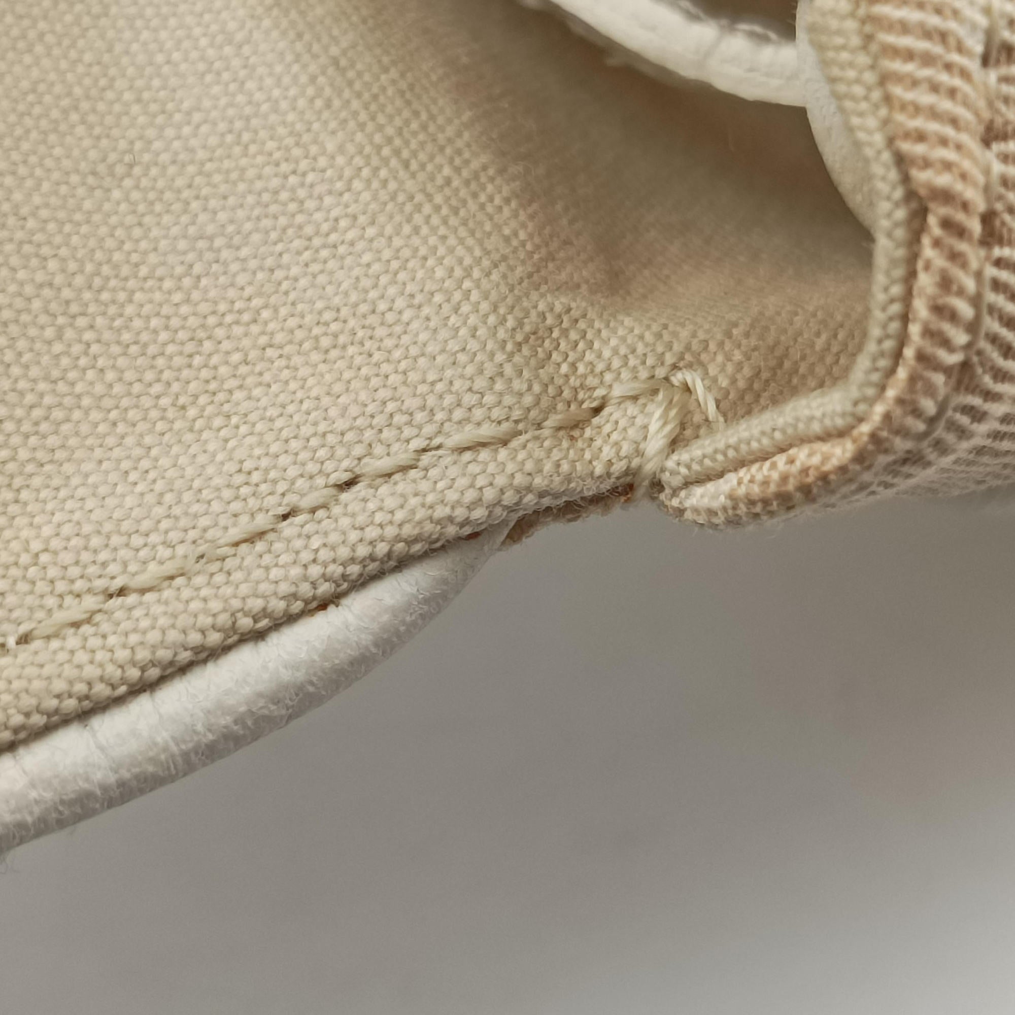 Pre-owned Louis Vuitton Cancun Pochette Dune x Ivory Monogram Mini Lin Cotton M95312 shoulderbag | stylenewstar