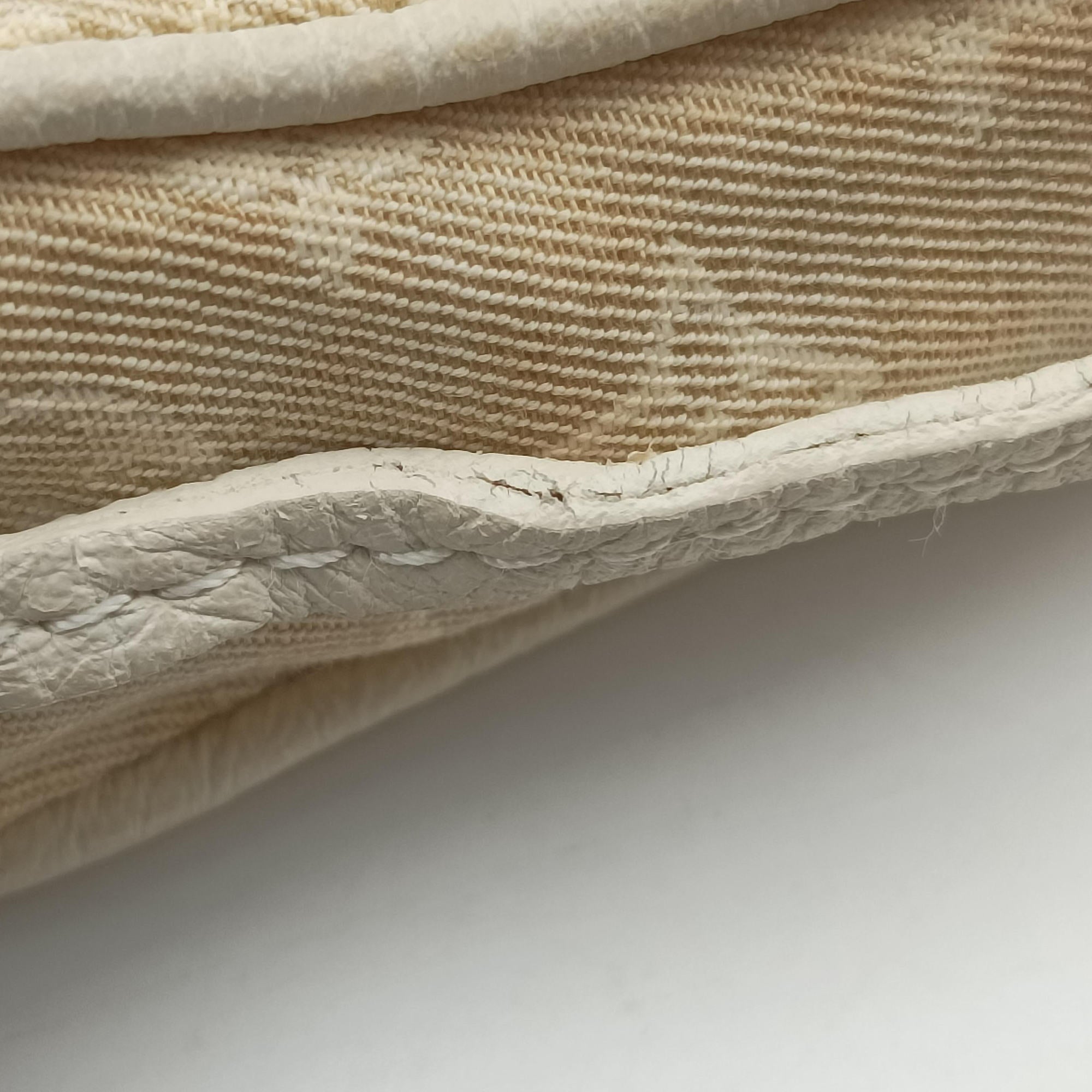 Pre-owned Louis Vuitton Cancun Pochette Dune x Ivory Monogram Mini Lin Cotton M95312 shoulderbag | stylenewstar