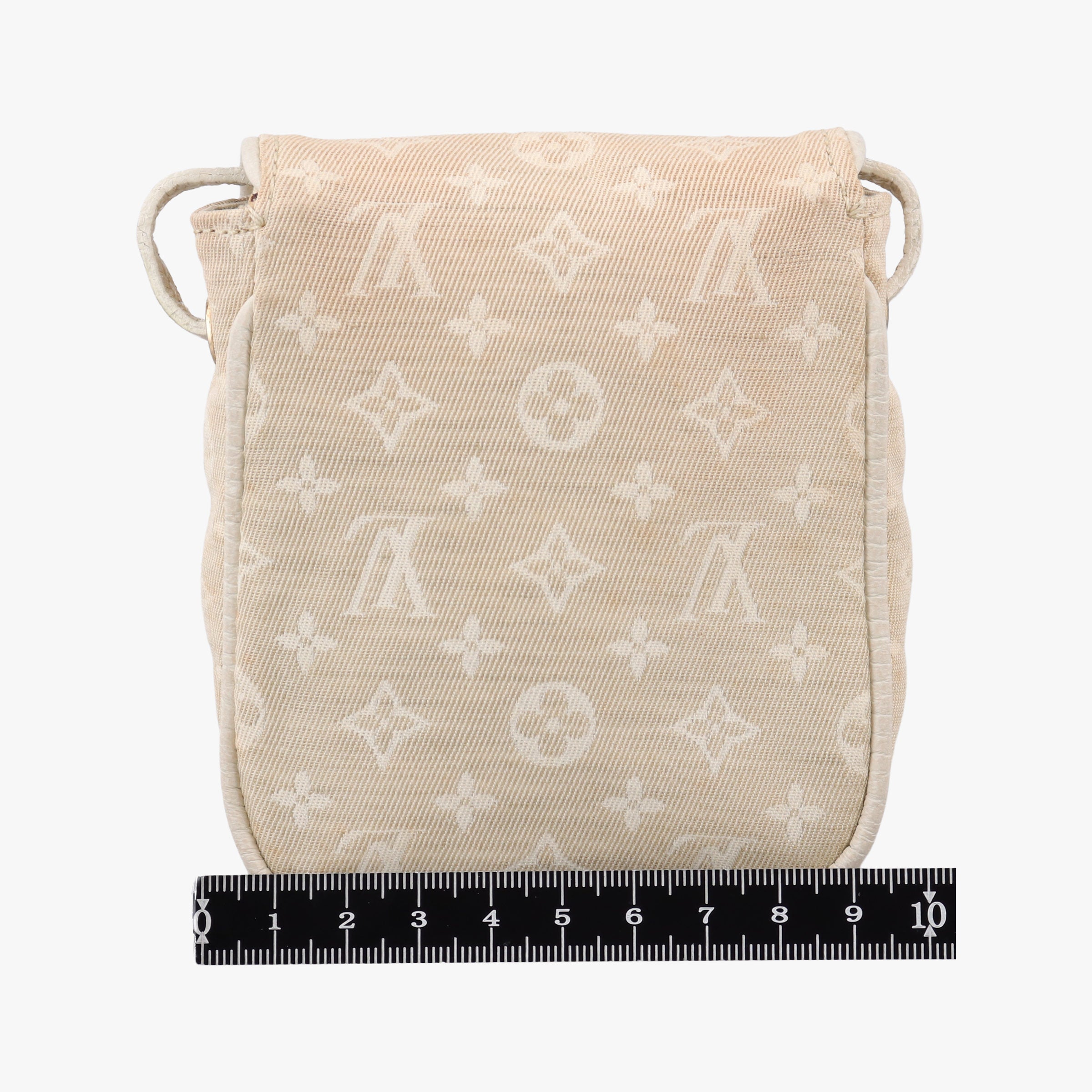 Pre-owned Louis Vuitton Cancun Pochette Dune x Ivory Monogram Mini Lin Cotton M95312 shoulderbag | stylenewstar