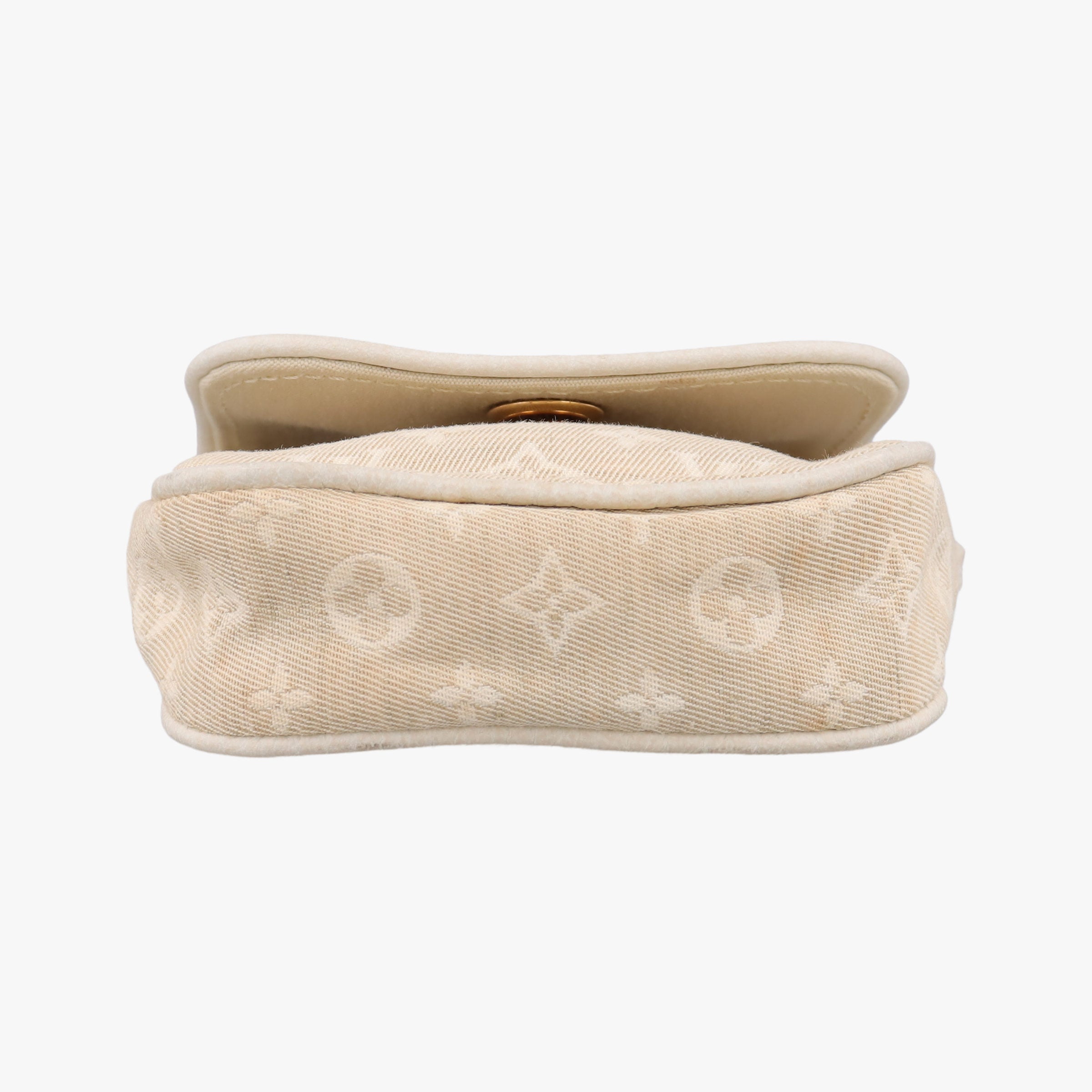 Pre-owned Louis Vuitton Cancun Pochette Dune x Ivory Monogram Mini Lin Cotton M95312 shoulderbag | stylenewstar