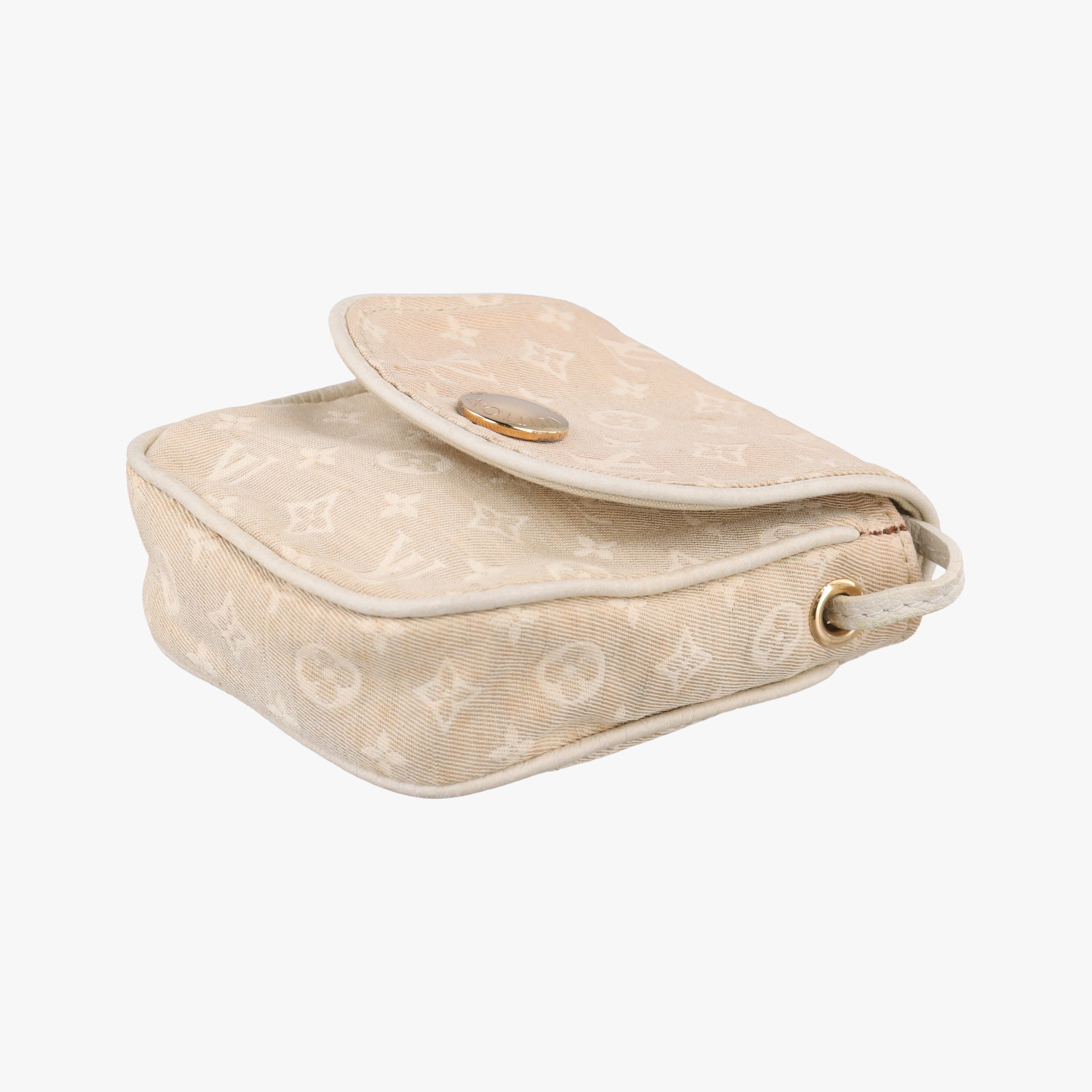 Pre-owned Louis Vuitton Cancun Pochette Dune x Ivory Monogram Mini Lin Cotton M95312 shoulderbag | stylenewstar