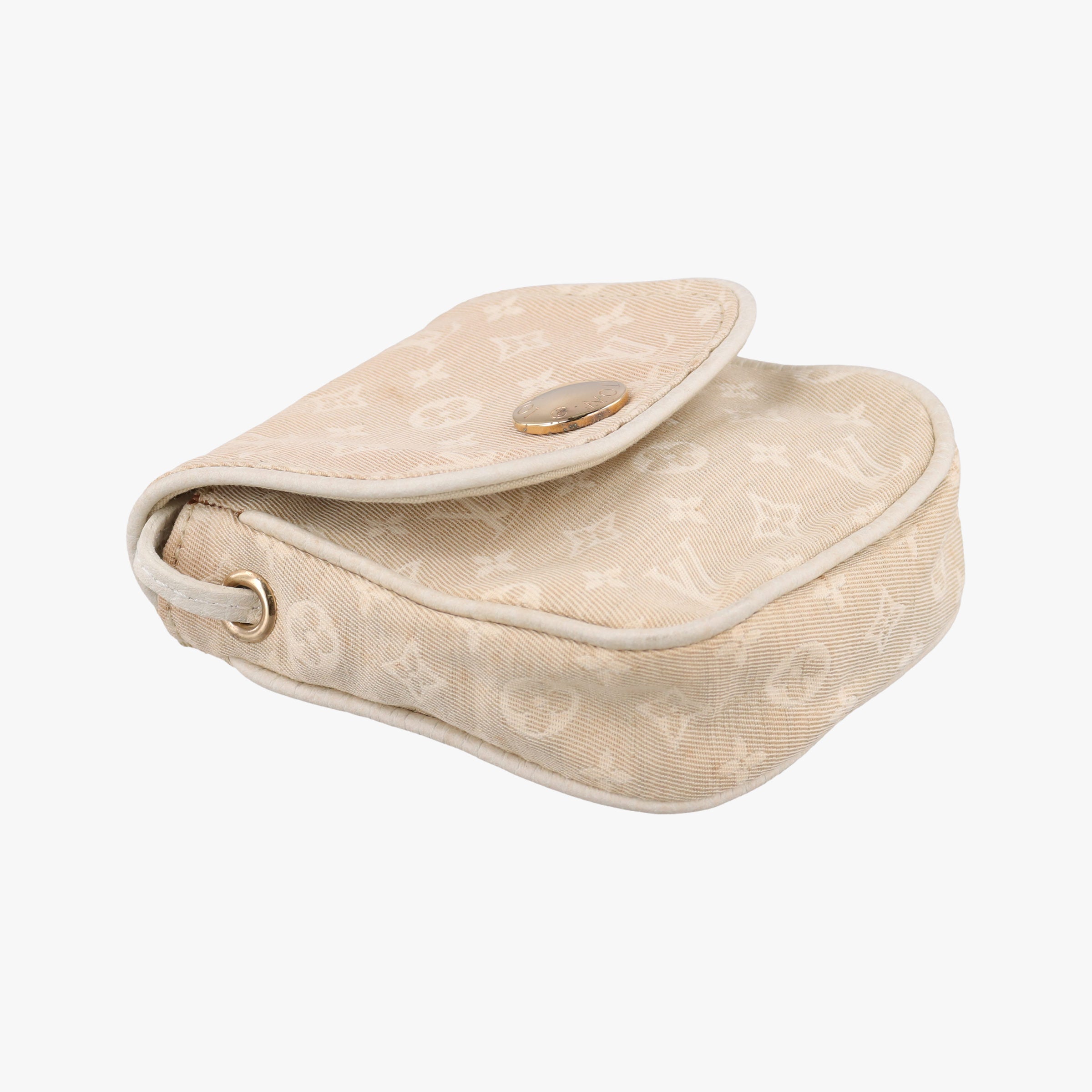 Pre-owned Louis Vuitton Cancun Pochette Dune x Ivory Monogram Mini Lin Cotton M95312 shoulderbag | stylenewstar