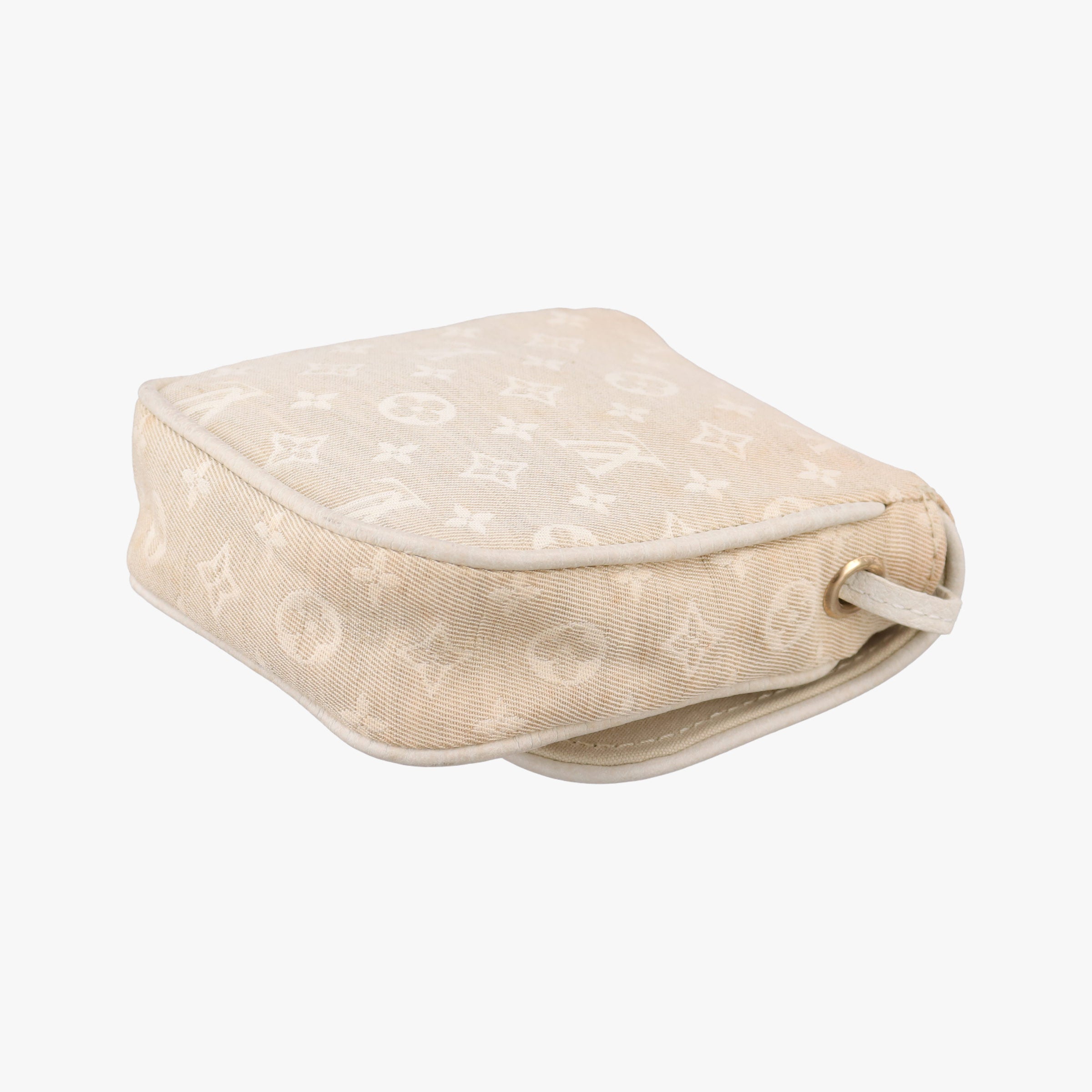 Pre-owned Louis Vuitton Cancun Pochette Dune x Ivory Monogram Mini Lin Cotton M95312 shoulderbag | stylenewstar