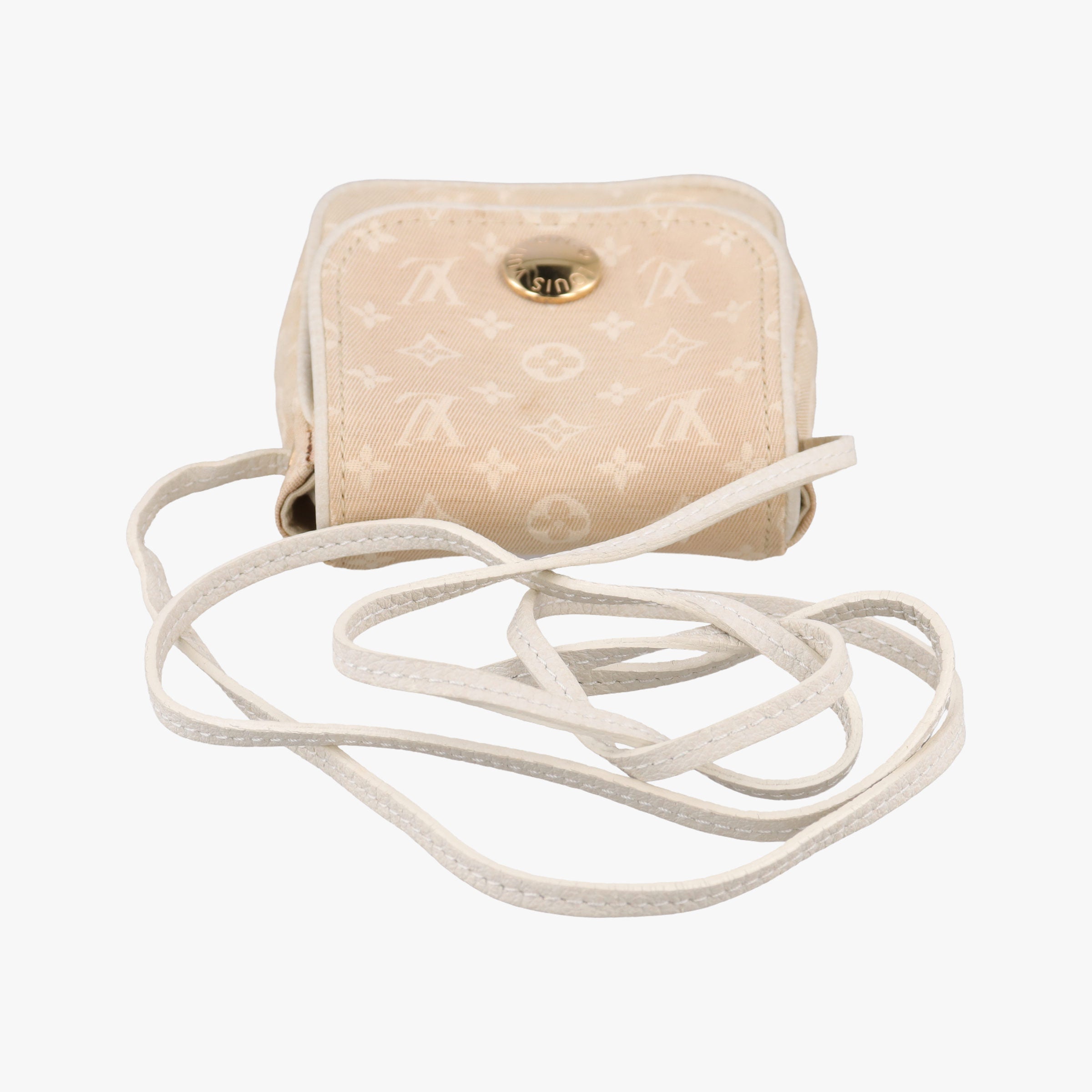 Pre-owned Louis Vuitton Cancun Pochette Dune x Ivory Monogram Mini Lin Cotton M95312 shoulderbag | stylenewstar
