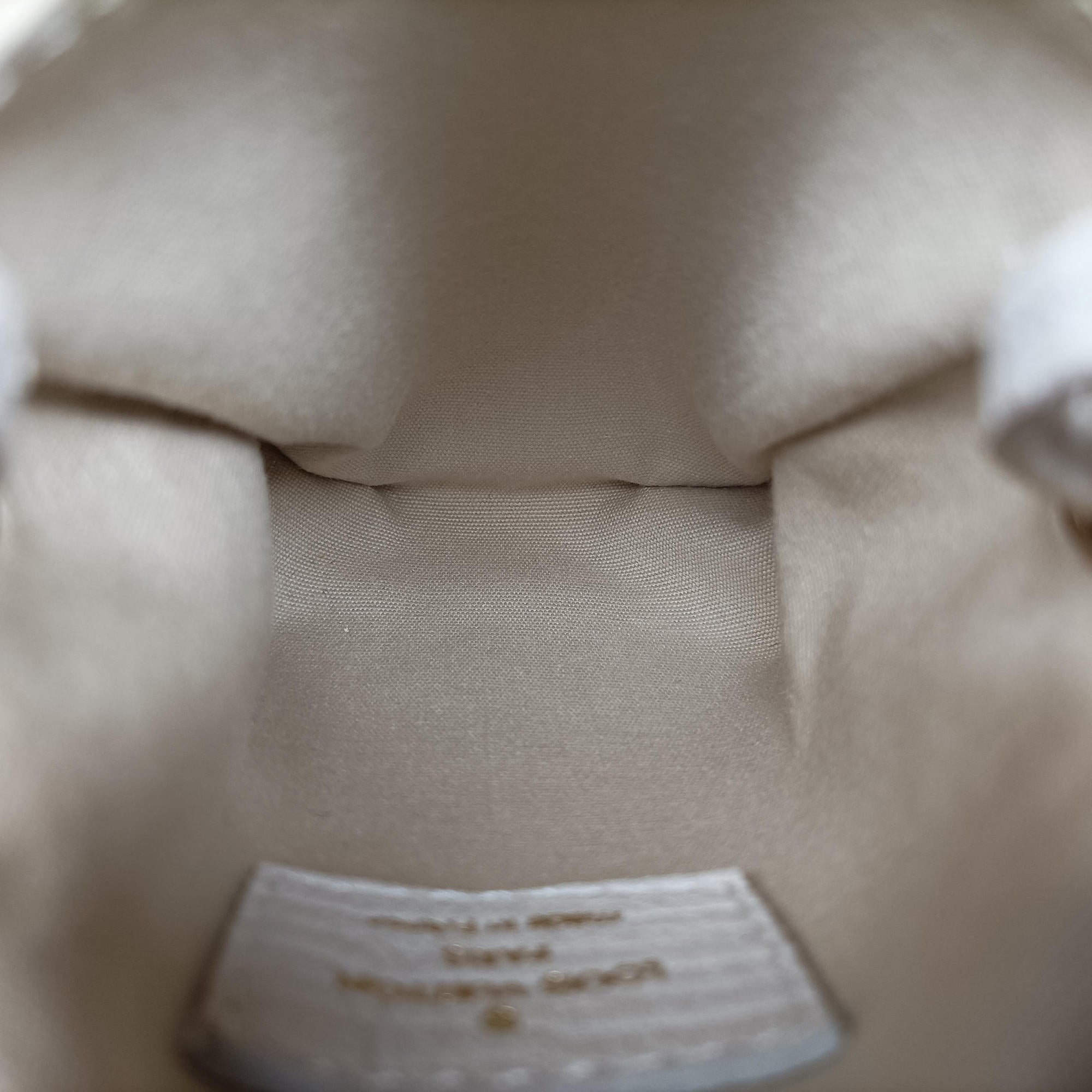 Pre-owned Louis Vuitton Cancun Pochette Dune x Ivory Monogram Mini Lin Cotton M95312 shoulderbag | stylenewstar