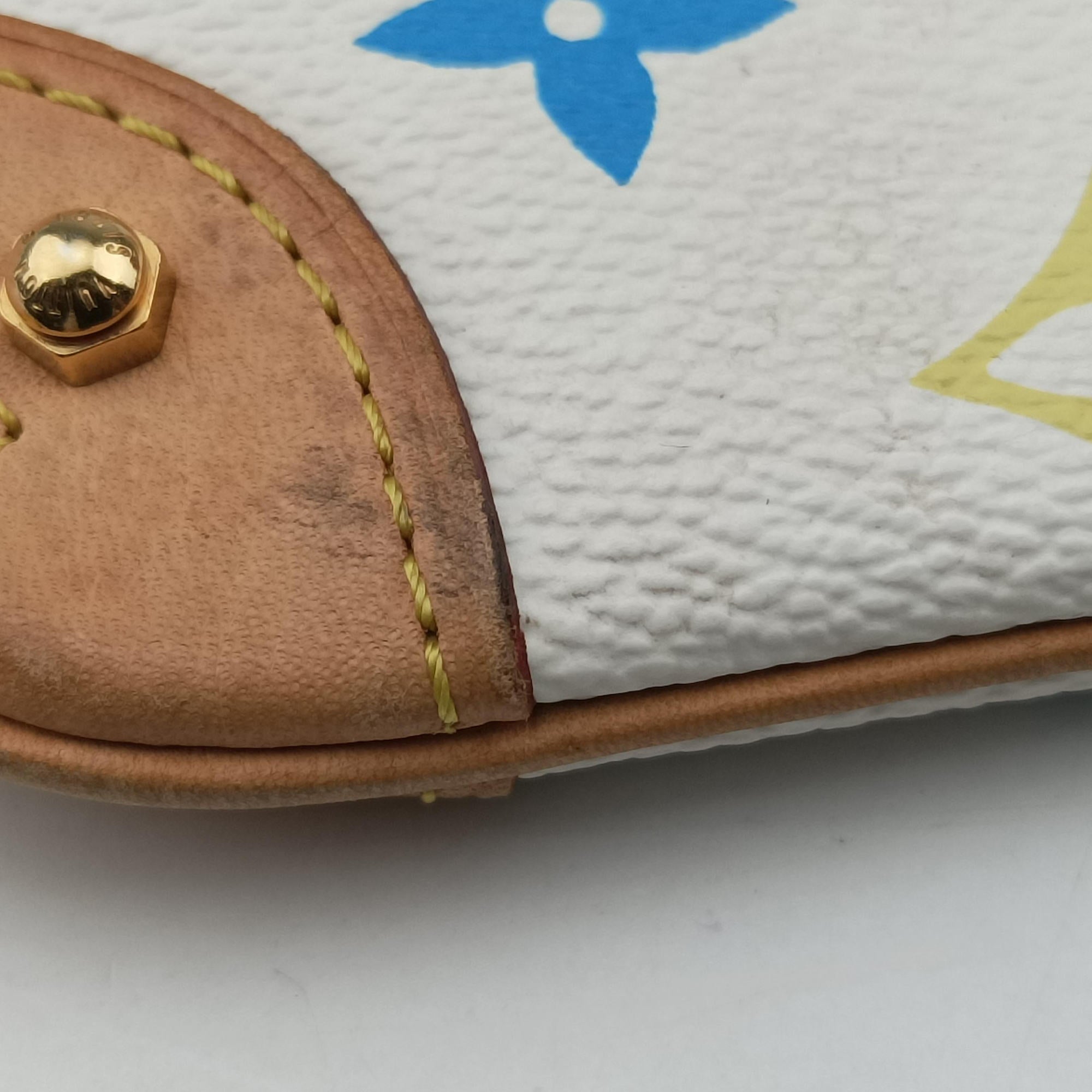 Pre-owned Louis Vuitton Pochette Mira MM Pouch white Monogram Multicolor M60096 shoulderbag | stylenewstar