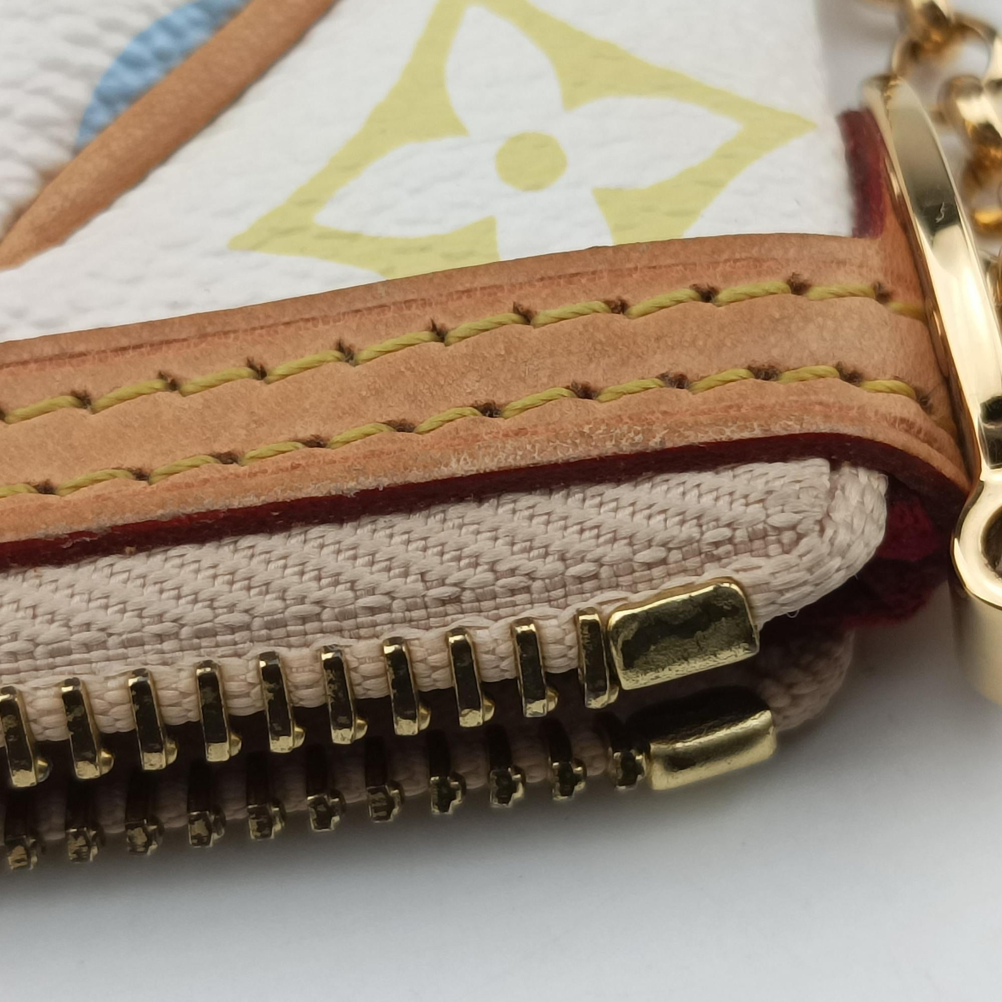 Pre-owned Louis Vuitton Pochette Mira MM Pouch white Monogram Multicolor M60096 shoulderbag | stylenewstar