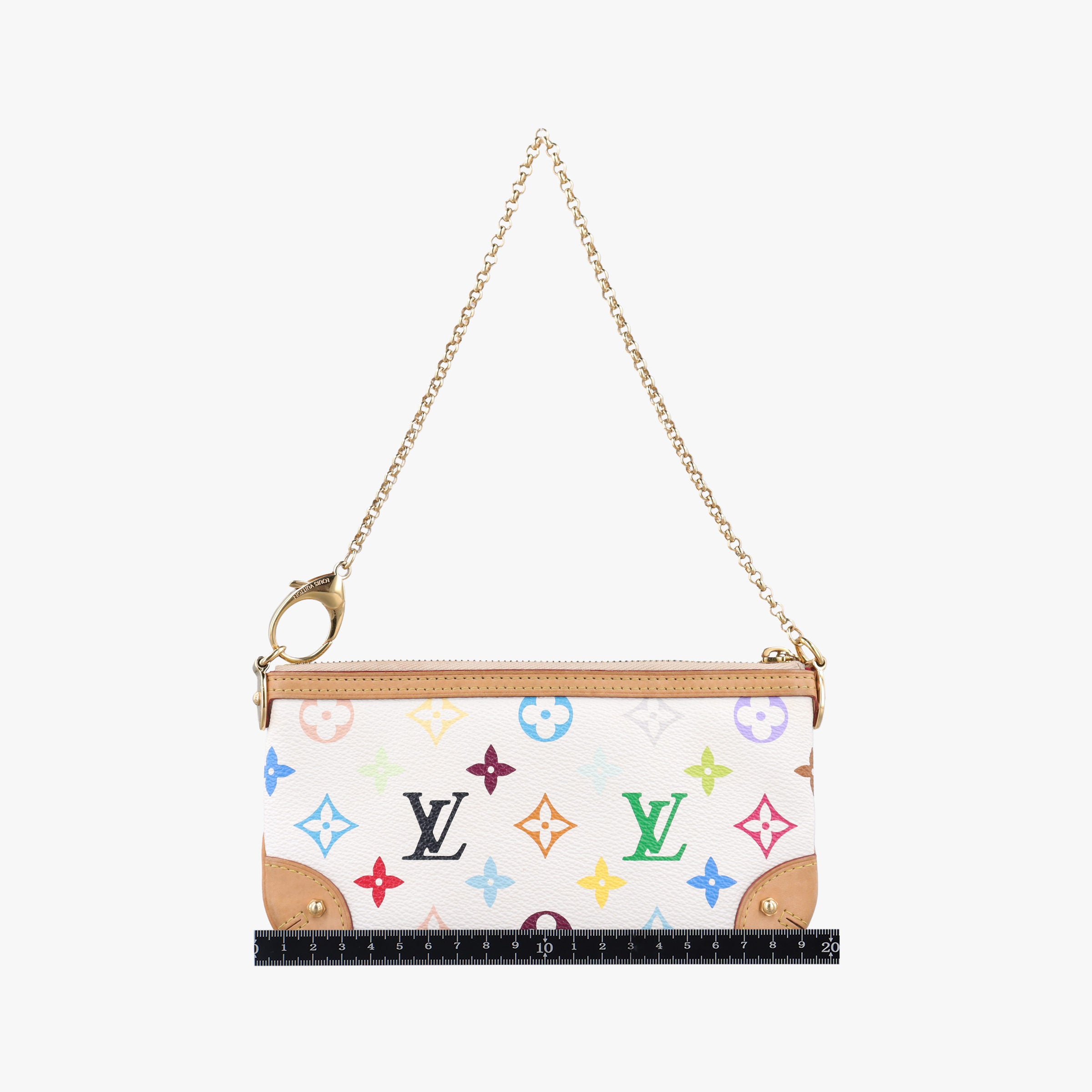 Pre-owned Louis Vuitton Pochette Mira MM Pouch white Monogram Multicolor M60096 shoulderbag | stylenewstar