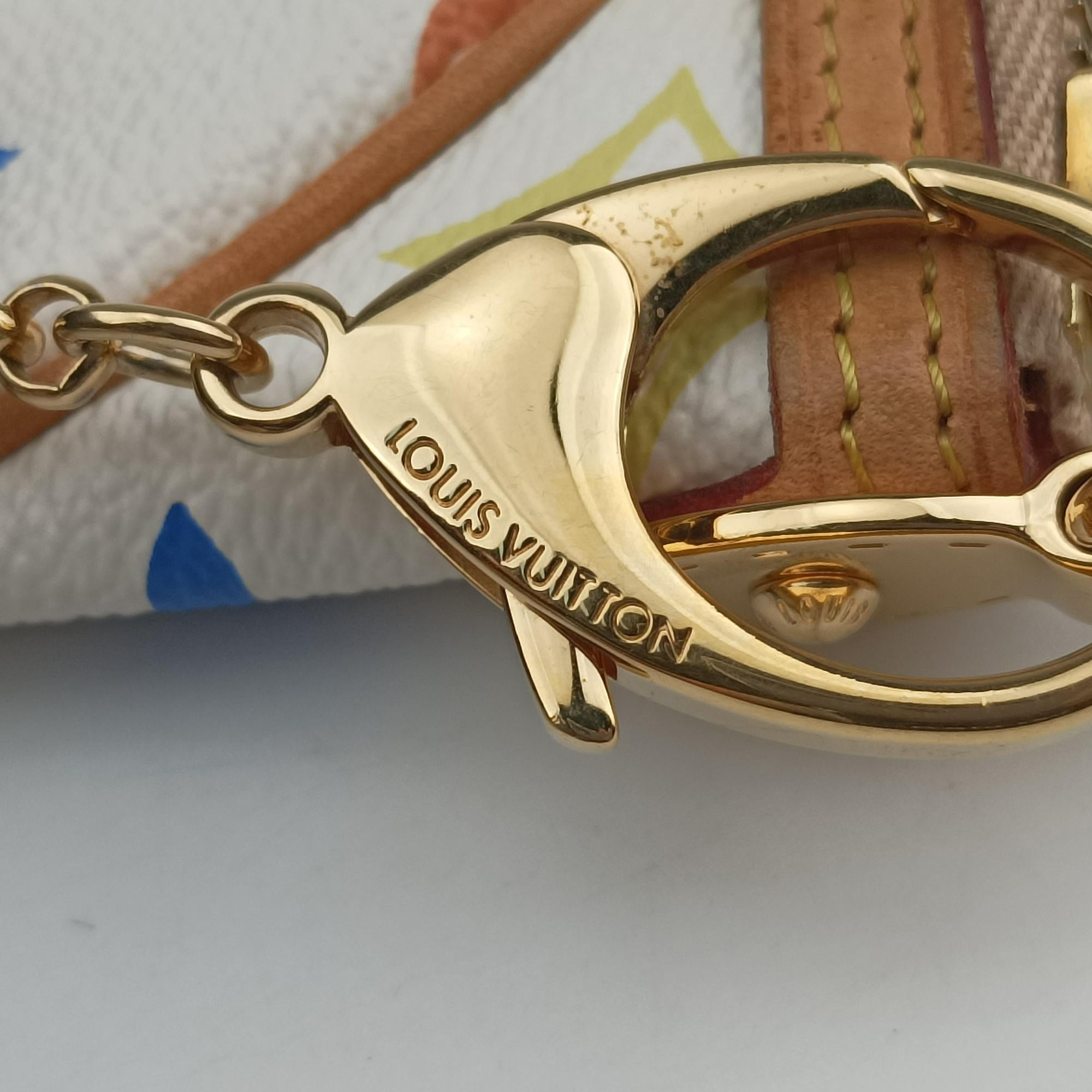 Pre-owned Louis Vuitton Pochette Mira MM Pouch white Monogram Multicolor M60096 shoulderbag | stylenewstar