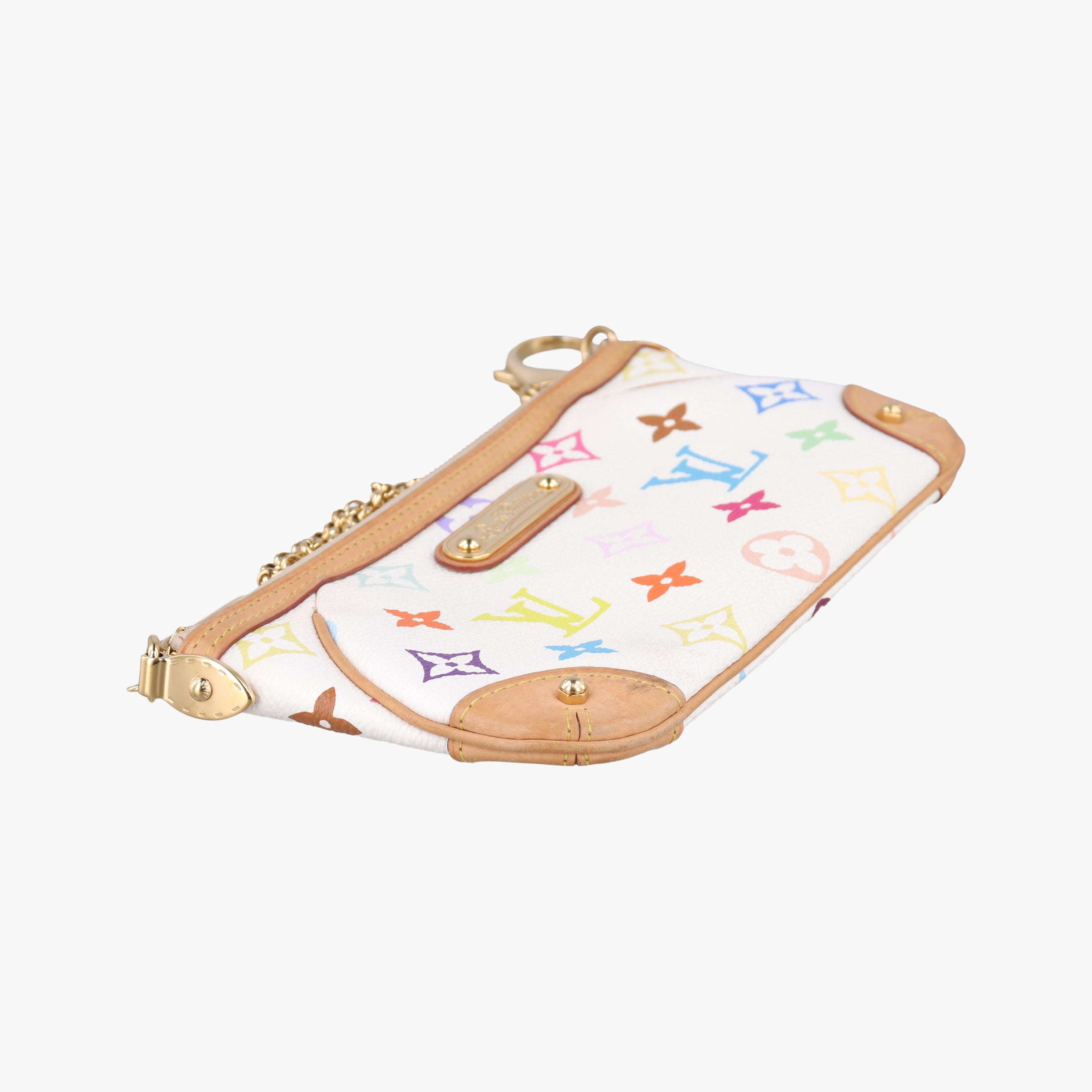 Pre-owned Louis Vuitton Pochette Mira MM Pouch white Monogram Multicolor M60096 shoulderbag | stylenewstar