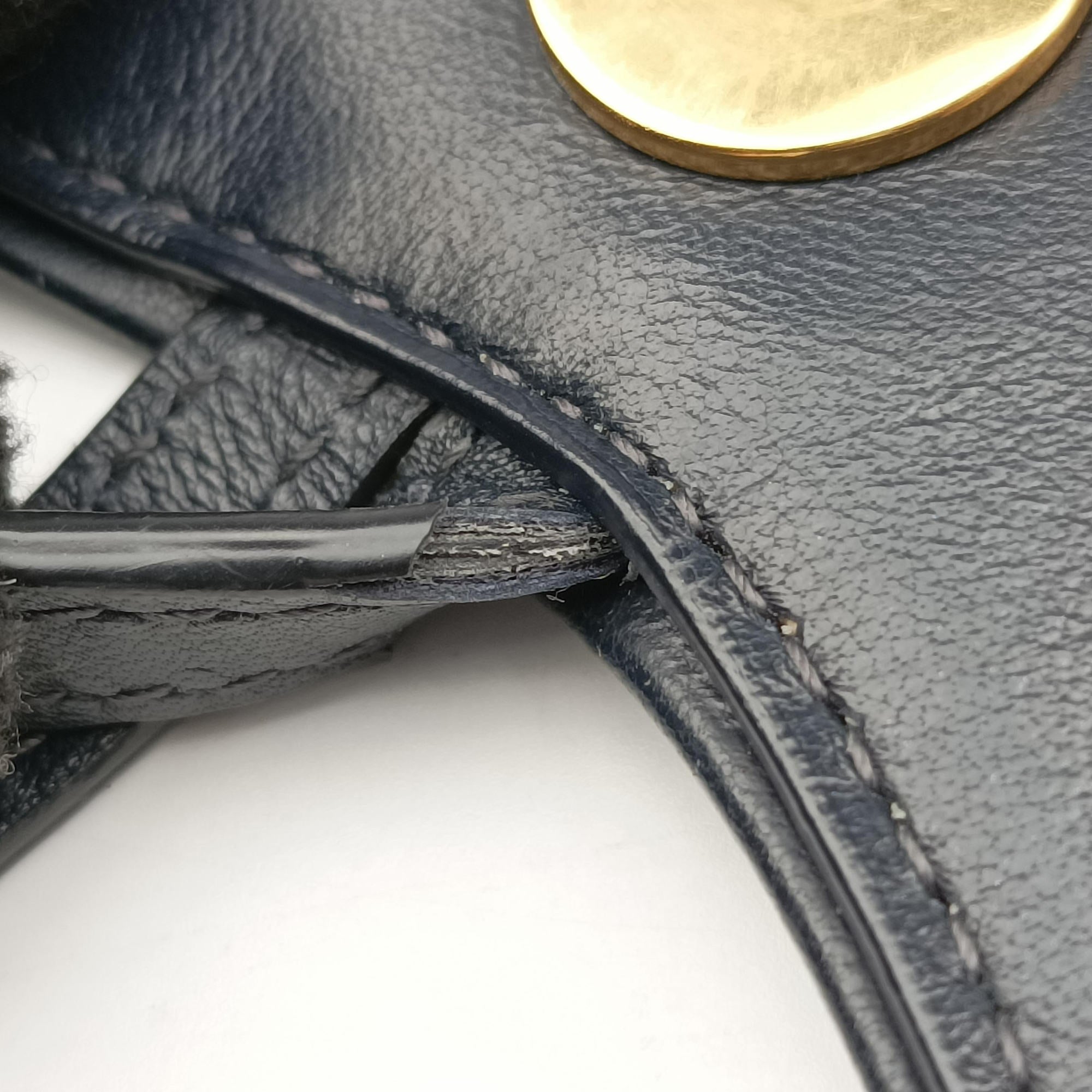 Pre-owned Christian Dior Saddle Navy×Gray Jacquard x Leather  bum bag/waist bag | stylenewstar