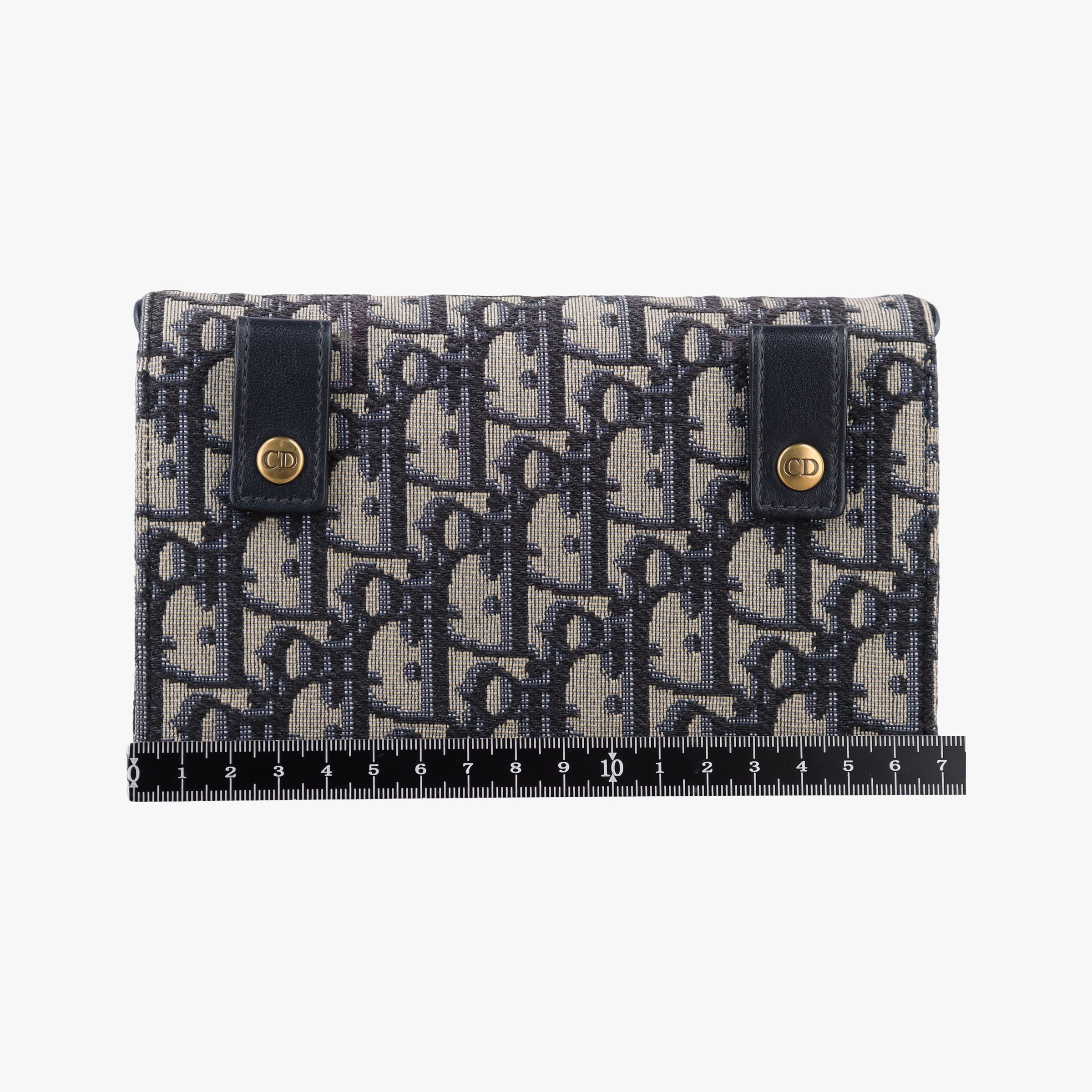 Pre-owned Christian Dior Saddle Navy×Gray Jacquard x Leather  bum bag/waist bag | stylenewstar