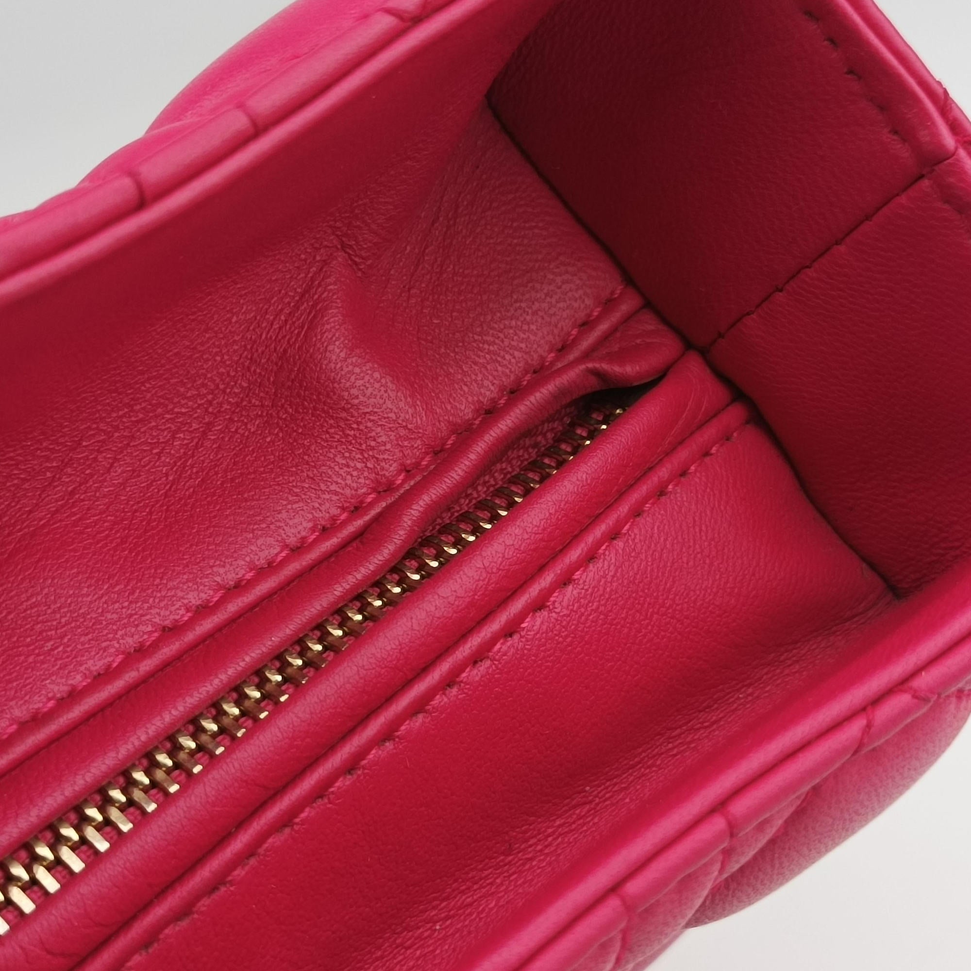 Pre-owned Christian Dior Lady Dior Rose lambskin  shoulderbag | stylenewstar