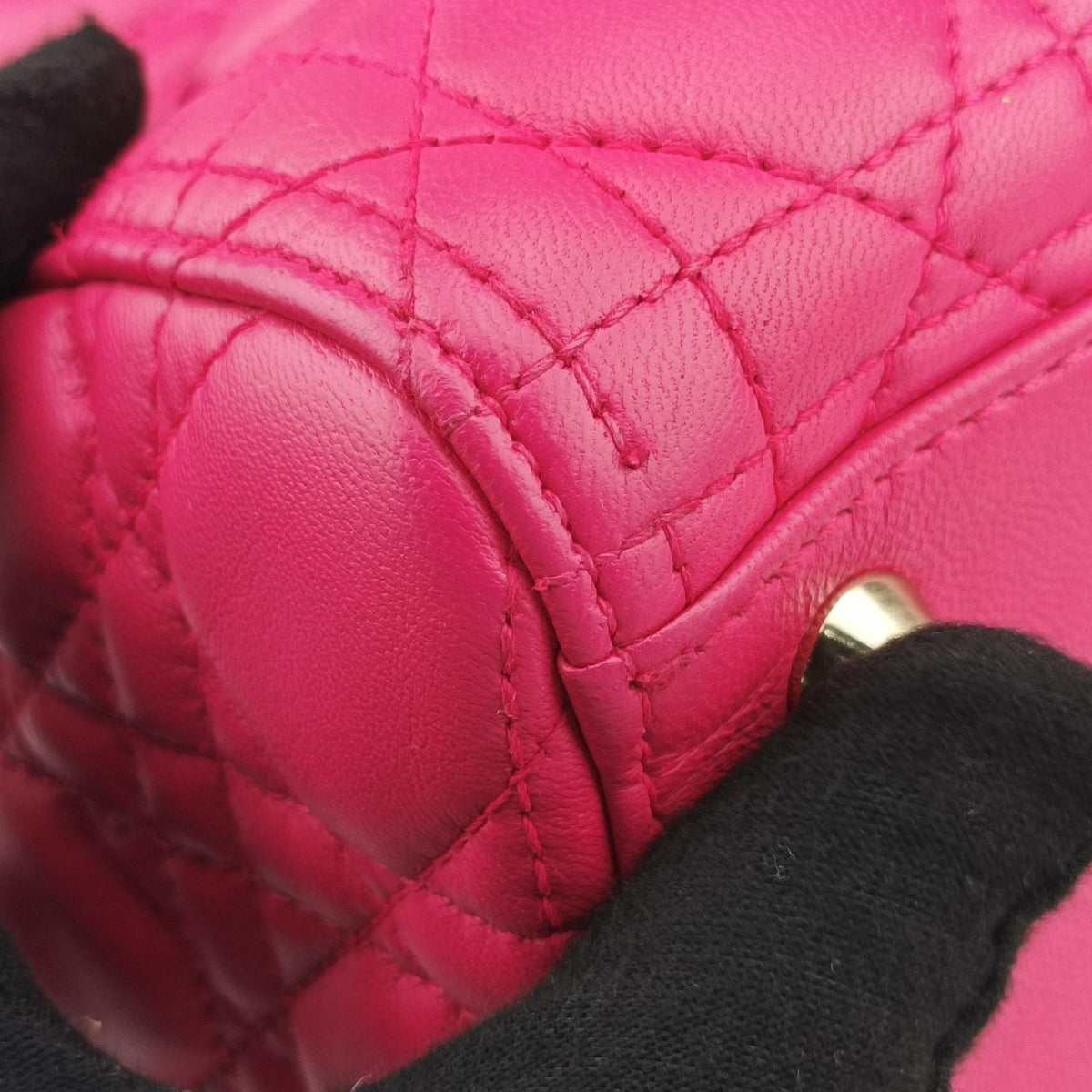 Pre-owned Christian Dior Lady Dior Rose lambskin  shoulderbag | stylenewstar