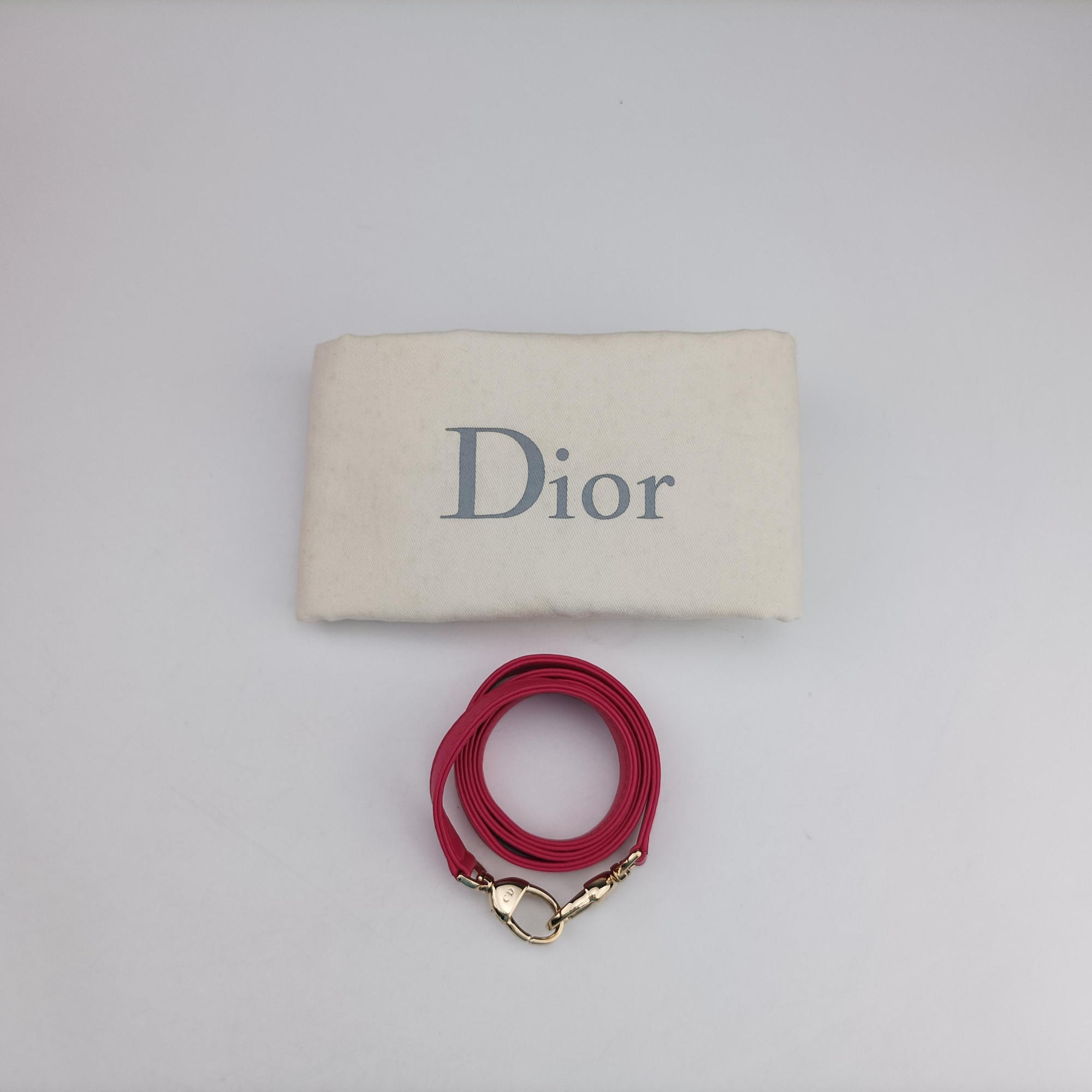 Pre-owned Christian Dior Lady Dior Rose lambskin  shoulderbag | stylenewstar