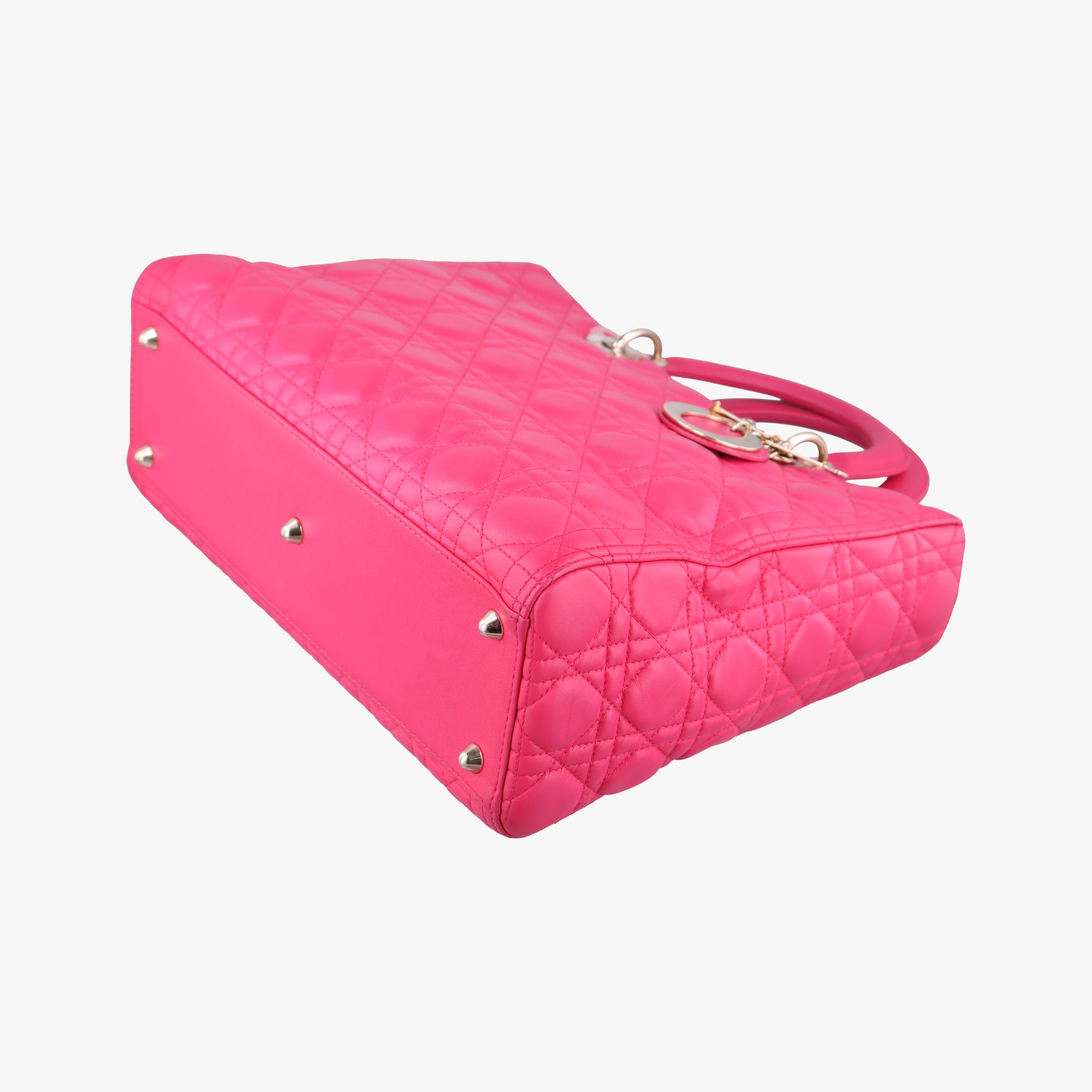 Pre-owned Christian Dior Lady Dior Rose lambskin  shoulderbag | stylenewstar