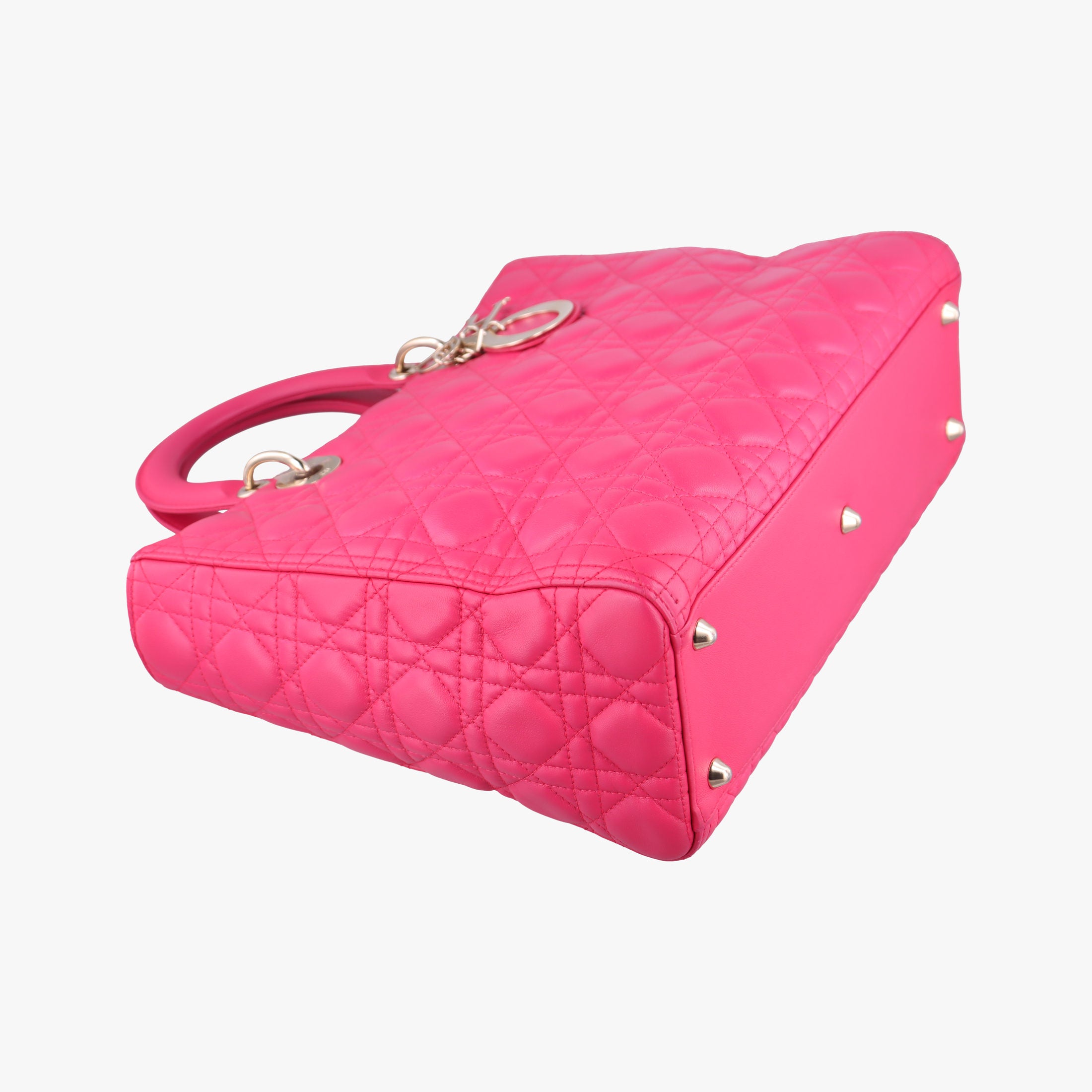 Pre-owned Christian Dior Lady Dior Rose lambskin  shoulderbag | stylenewstar