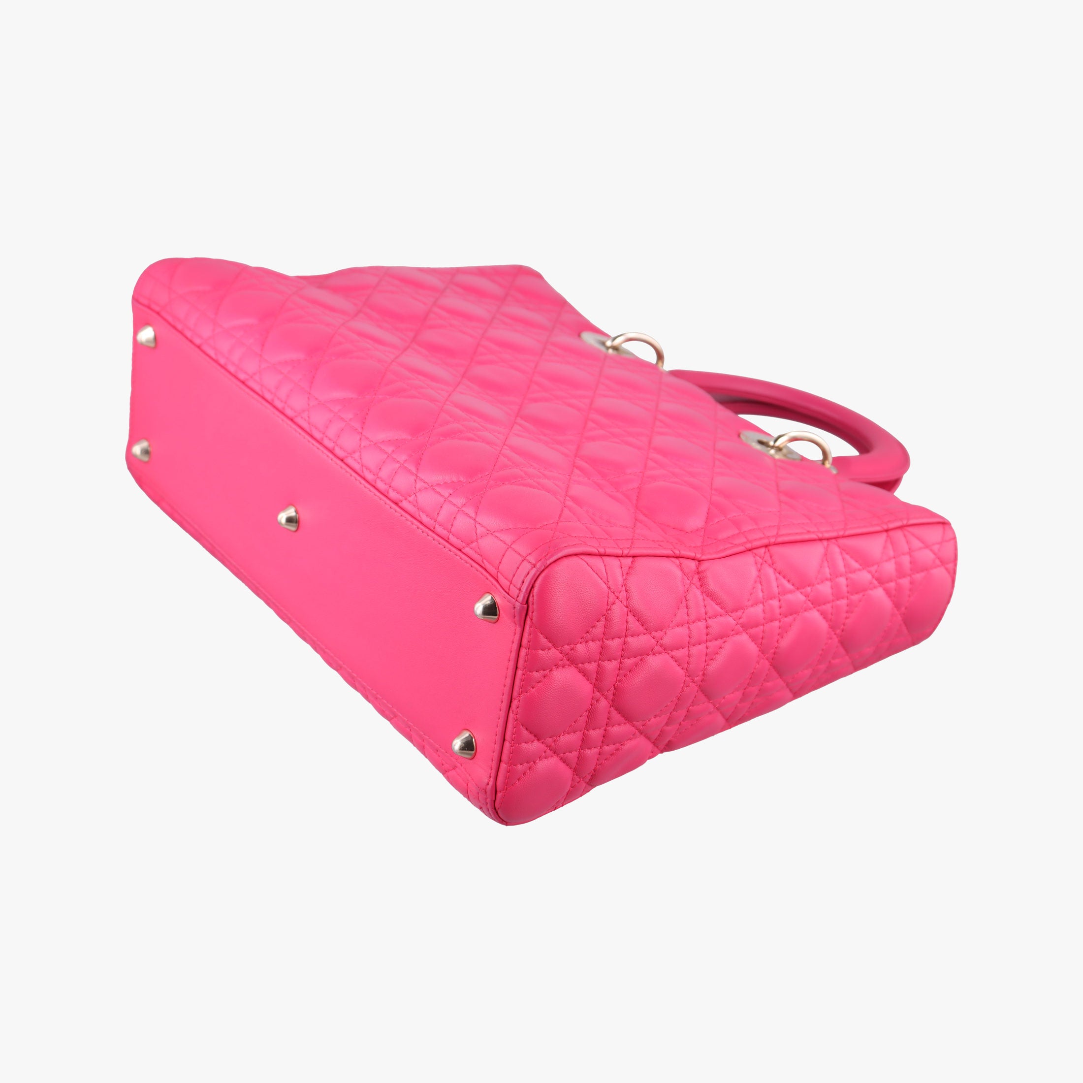 Pre-owned Christian Dior Lady Dior Rose lambskin  shoulderbag | stylenewstar