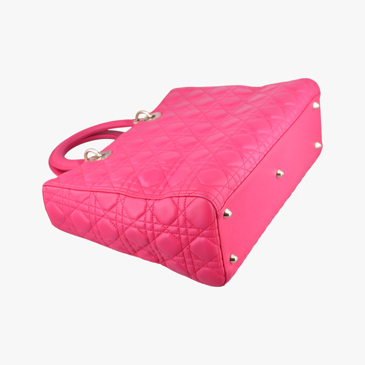 Pre-owned Christian Dior Lady Dior Rose lambskin  shoulderbag | stylenewstar